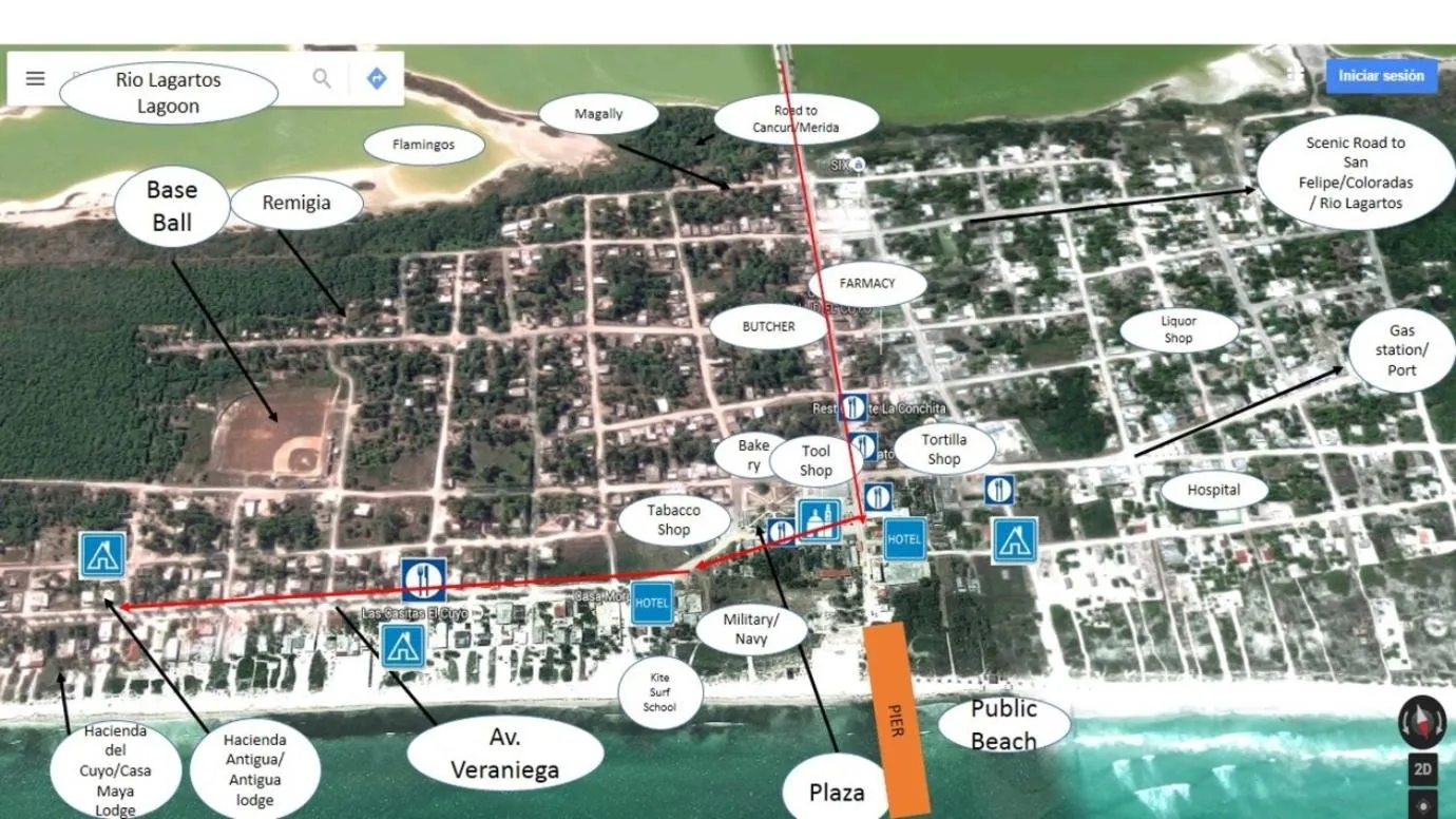 Area and facilities in Hacienda Antigua Villa, 50m from sandy Beach