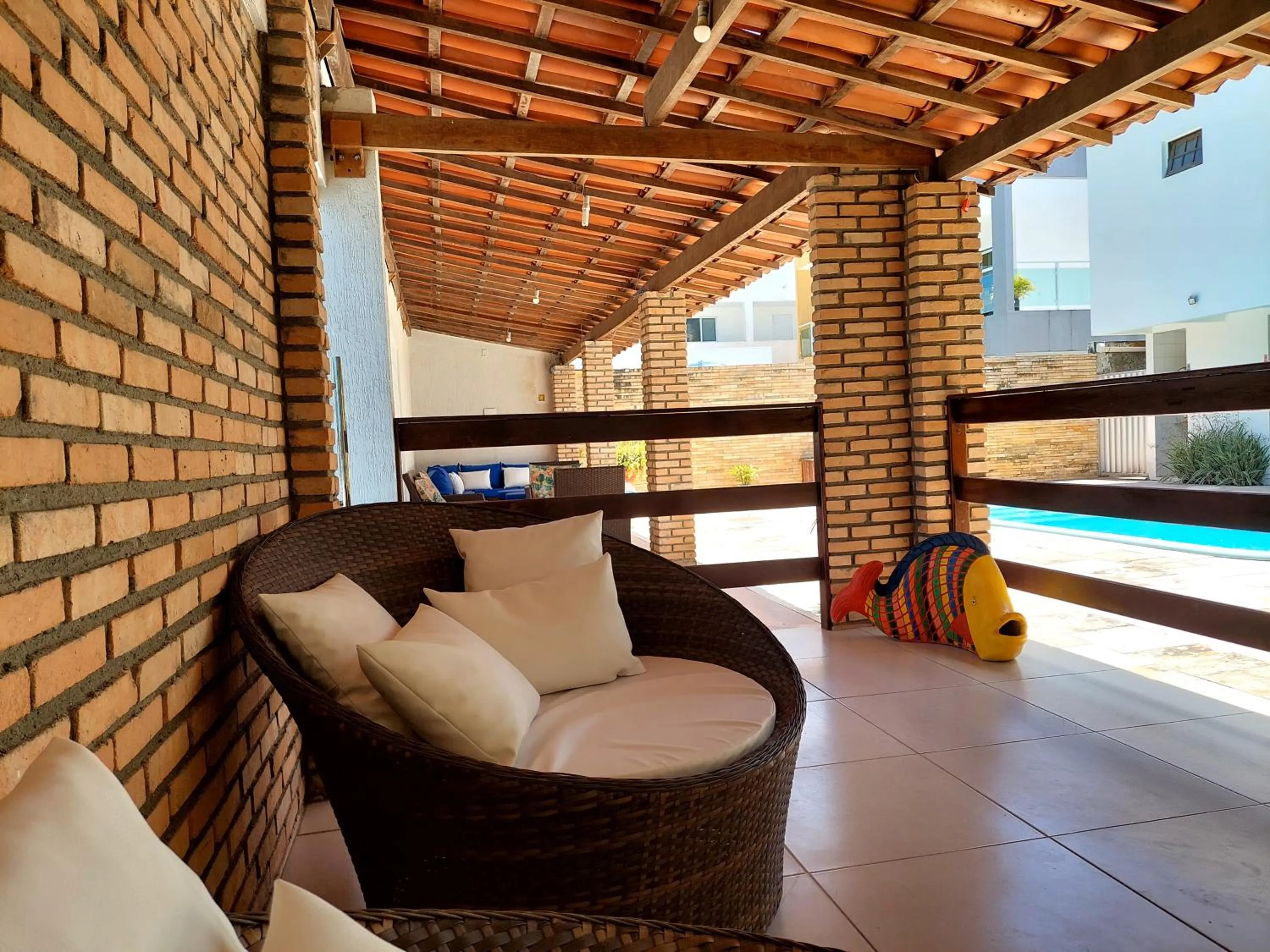 Seating area in Pousada Lua Azul