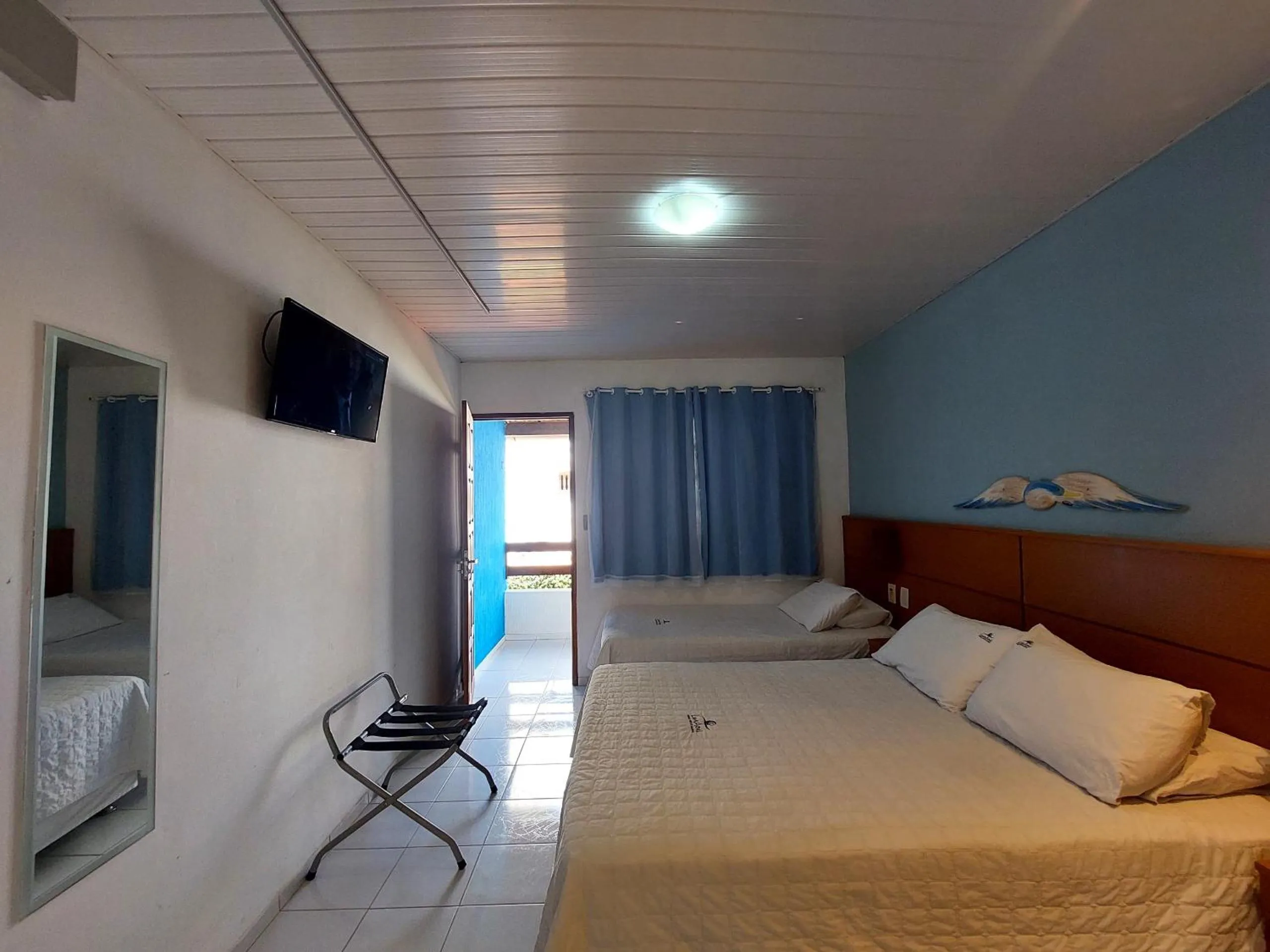 Bed in Pousada Lua Azul