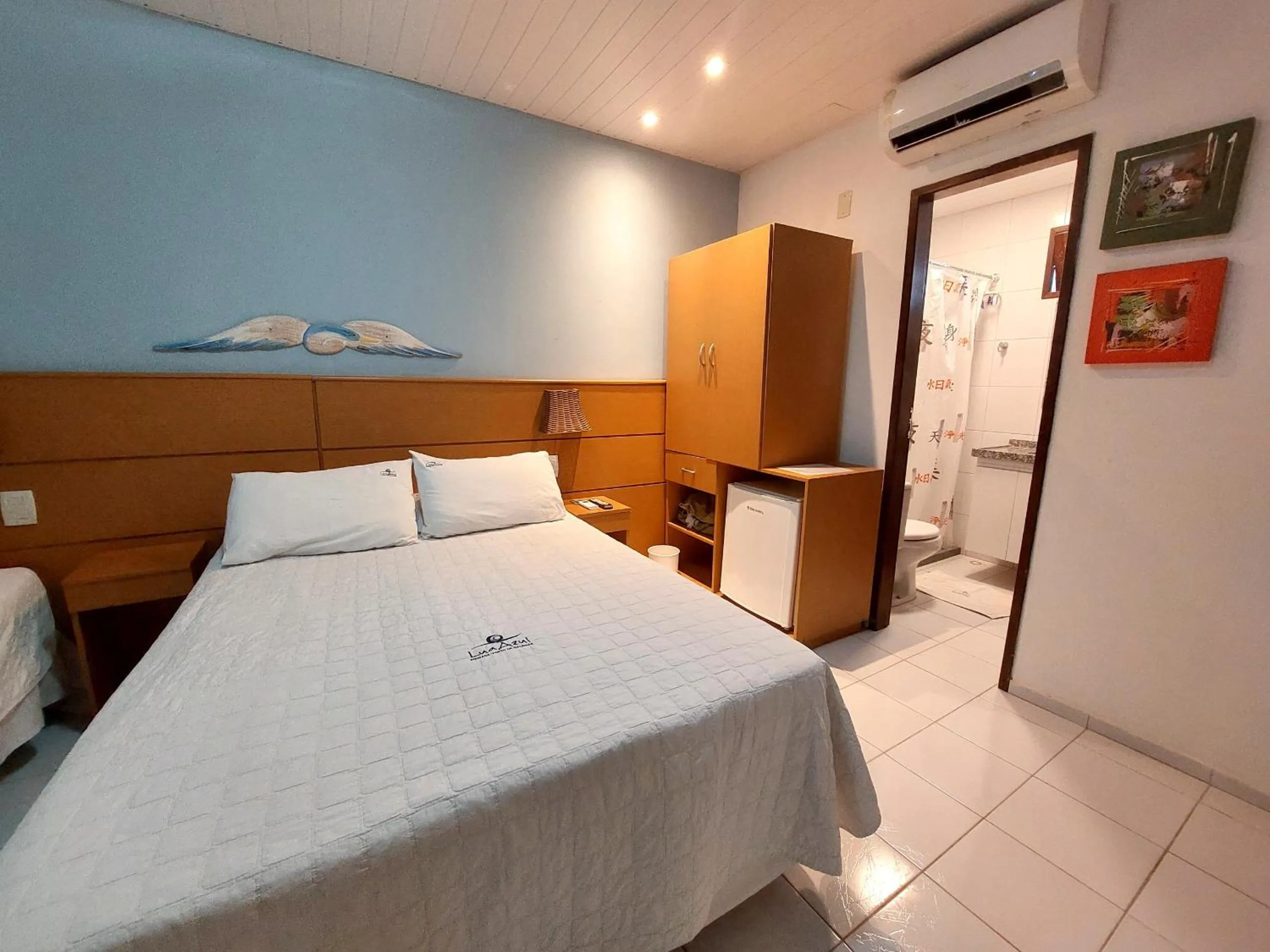 Bed in Pousada Lua Azul