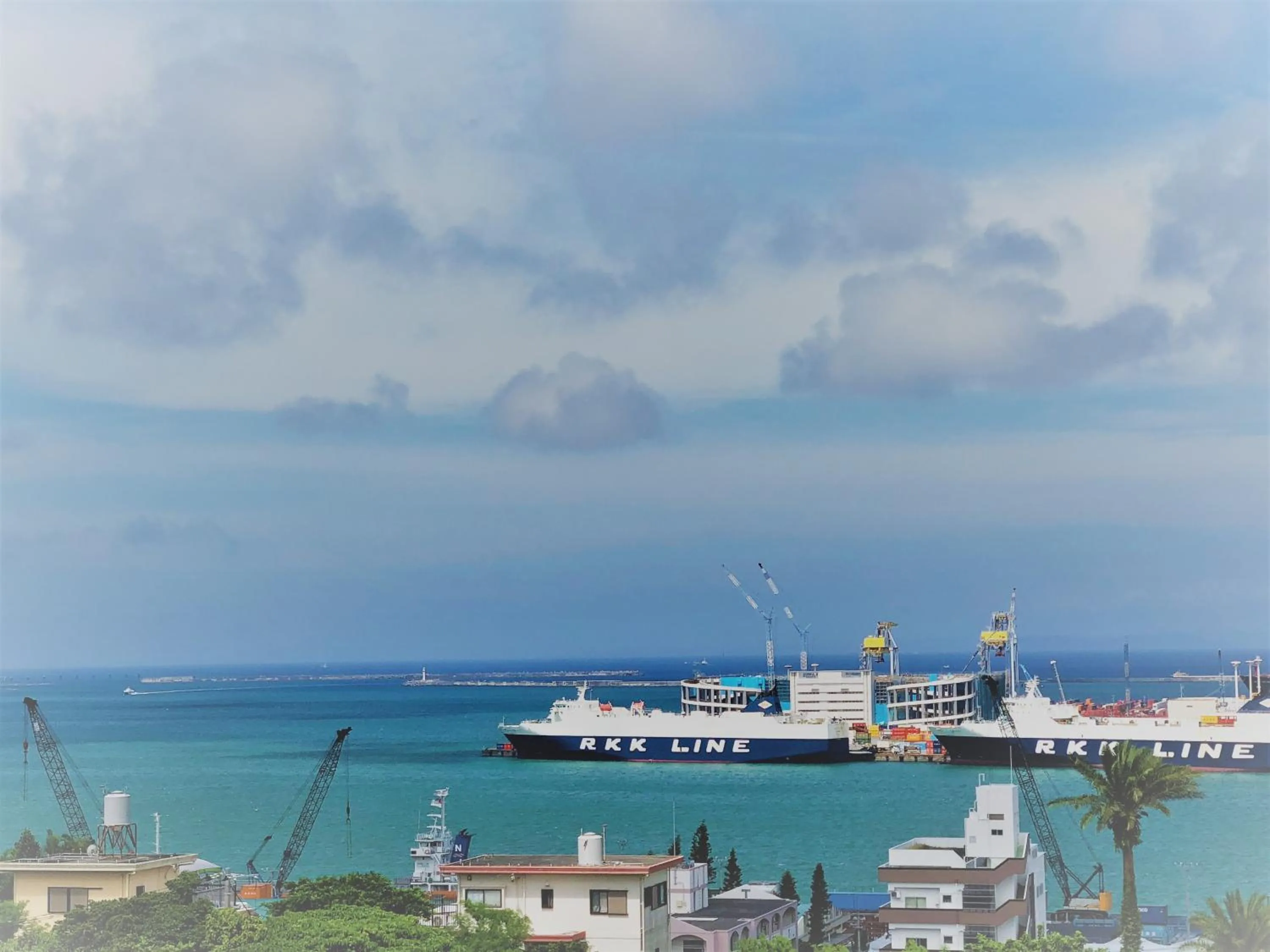 Sea view in Sunset Hills Inn Naha