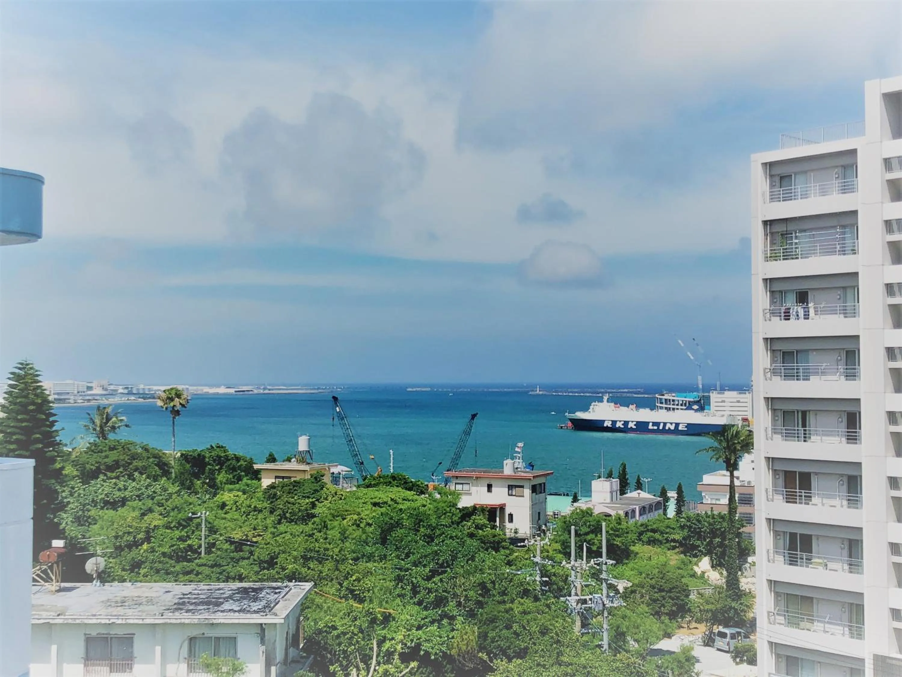 Sea view in Sunset Hills Inn Naha