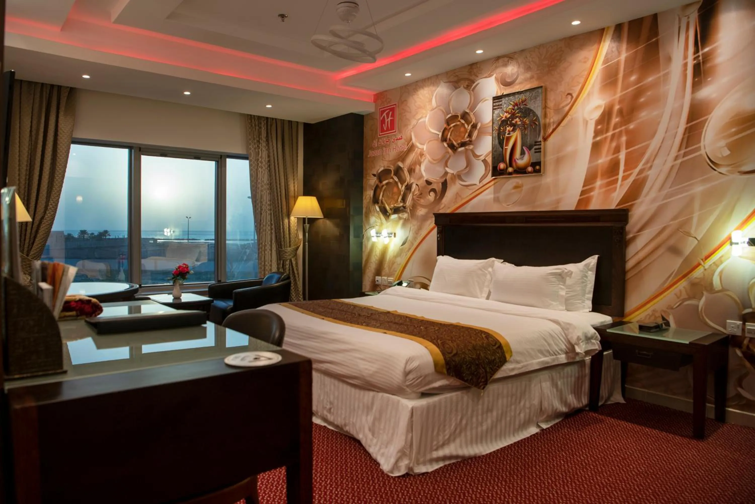 Photo of the whole room, Bed in Jazan Inn Hotel