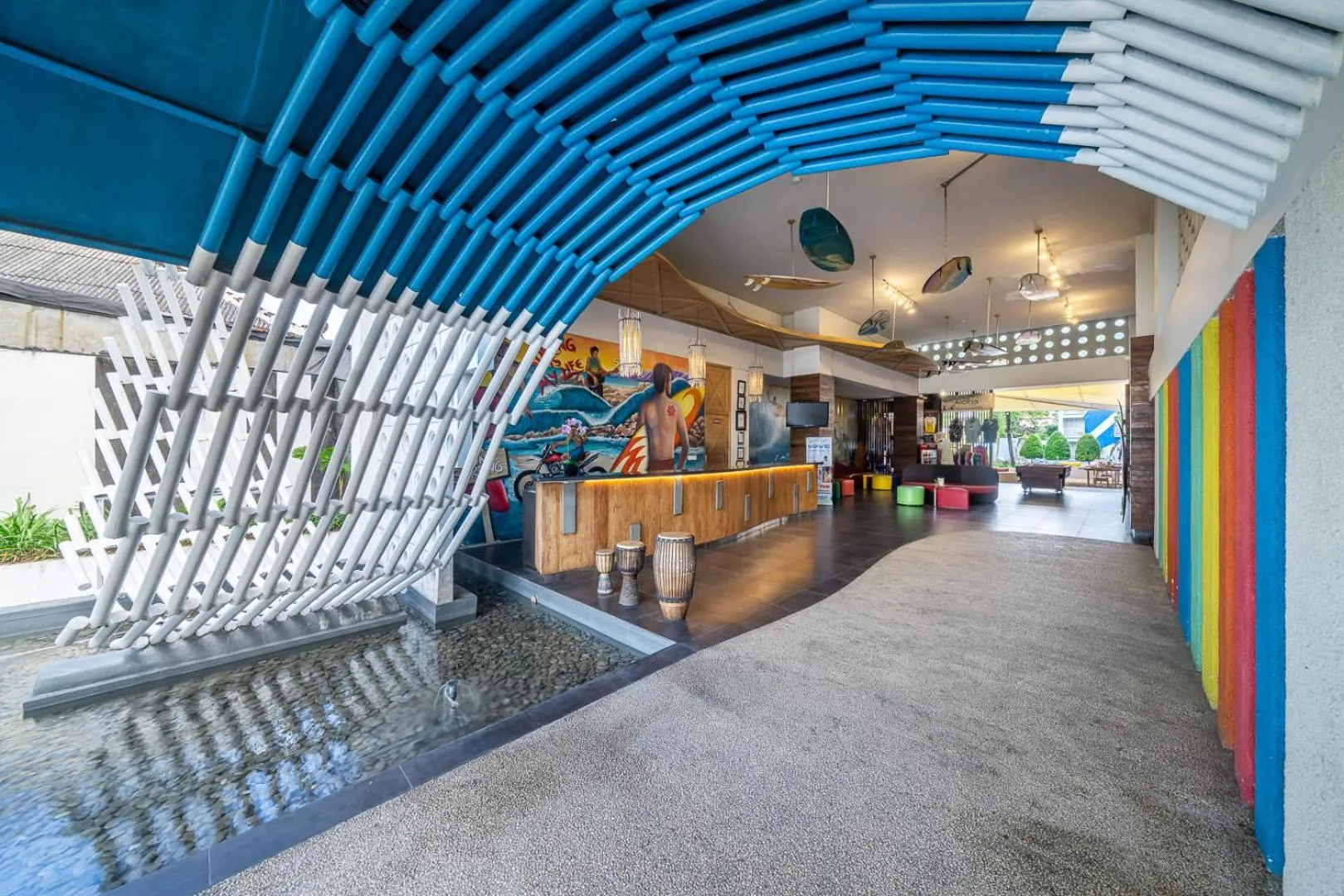 Lobby or reception in Bliss Surfer Hotel Legian