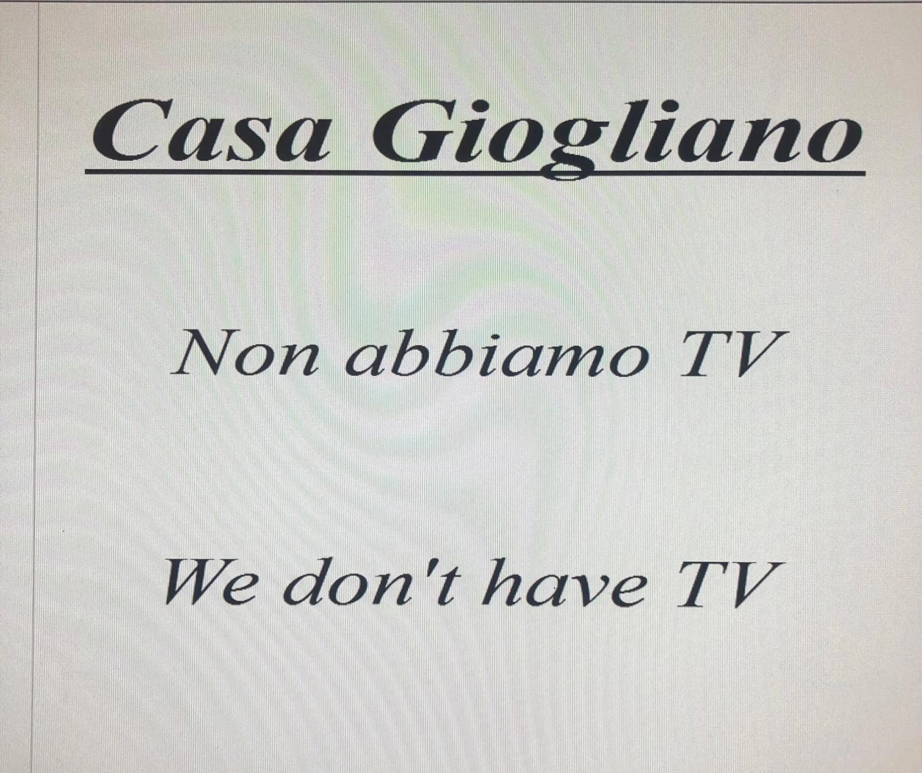 Text overlay in Hotel Giogliano