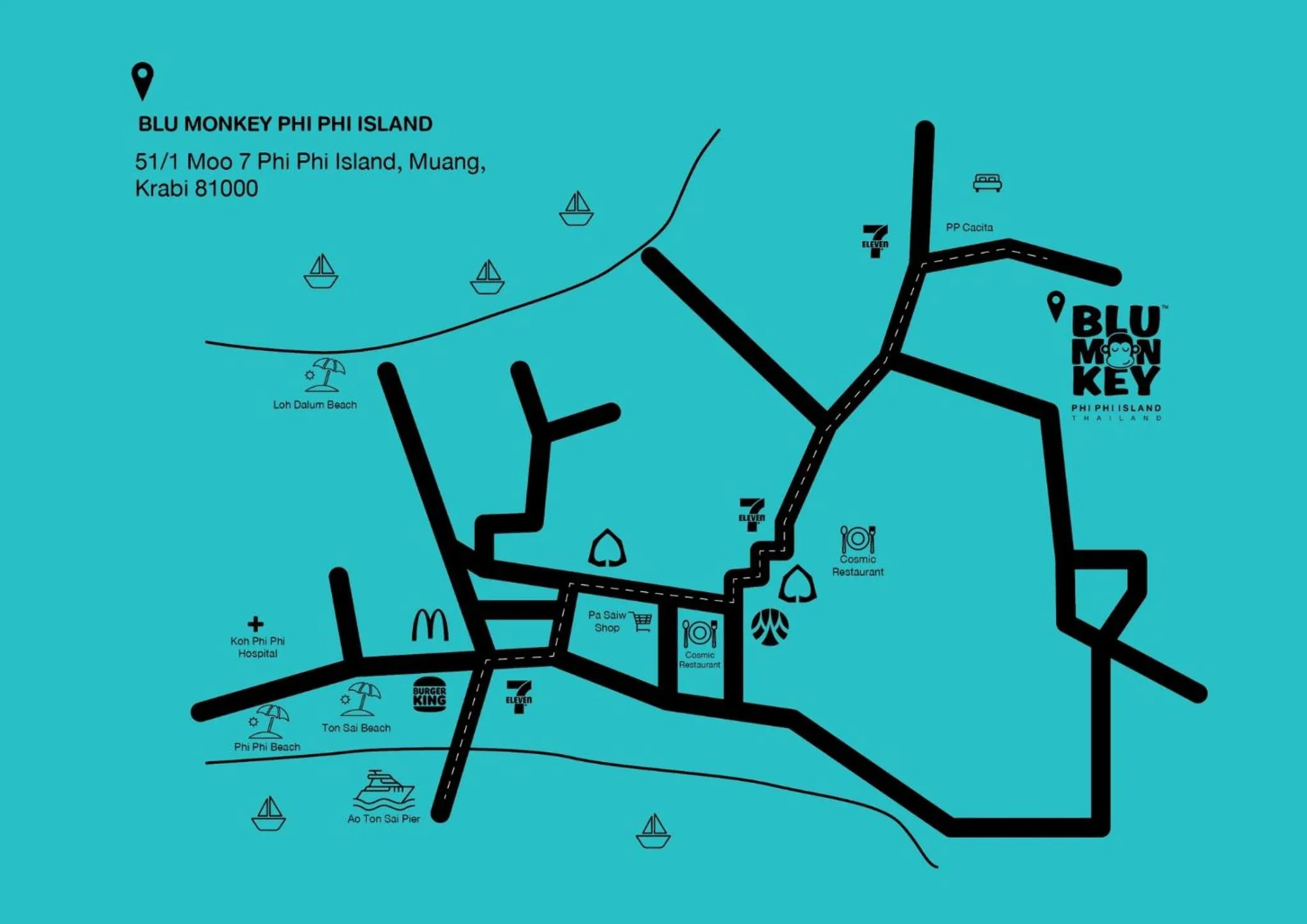 Property building in Blu Monkey Phi Phi Island