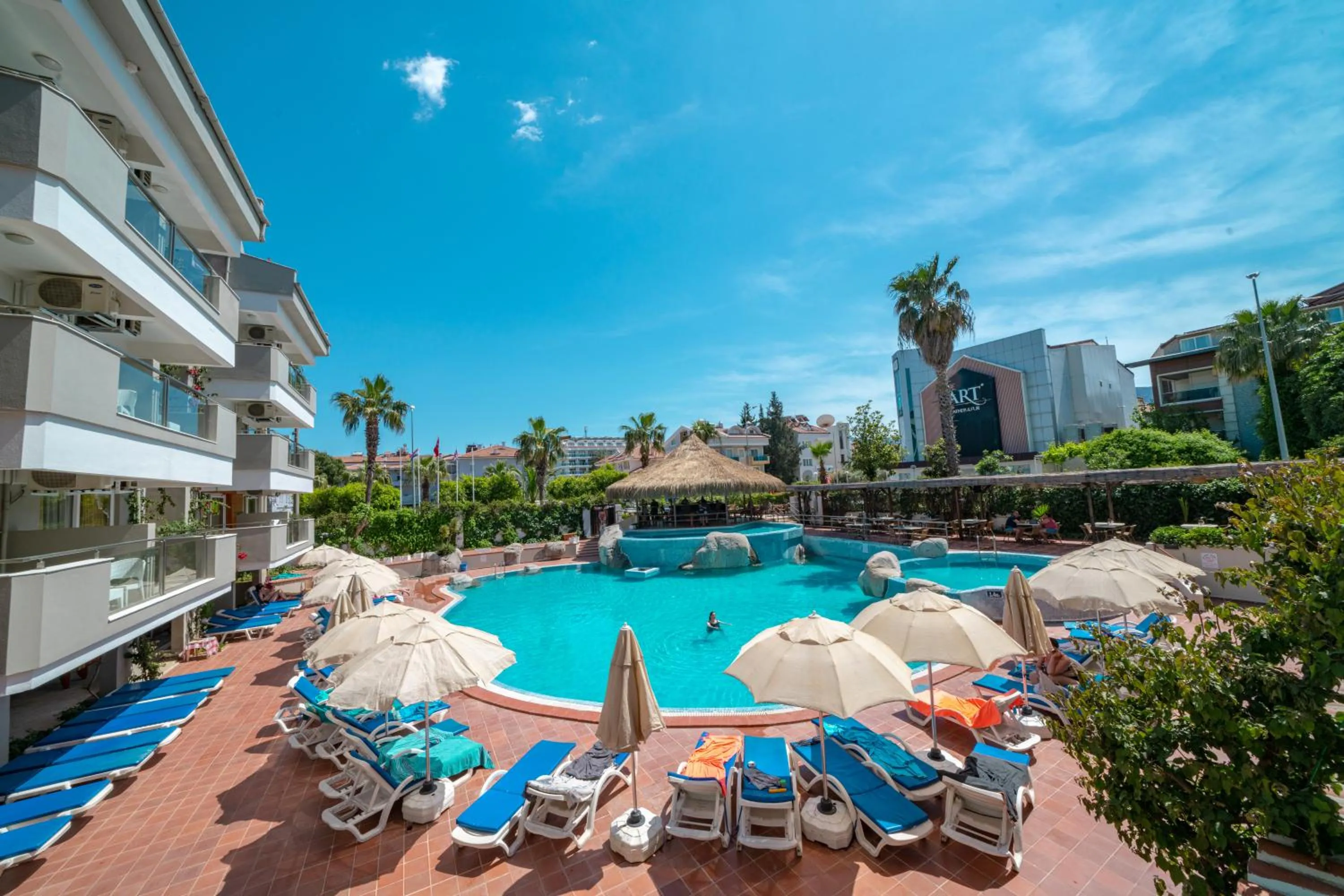 Pool view in Begonville Hotel