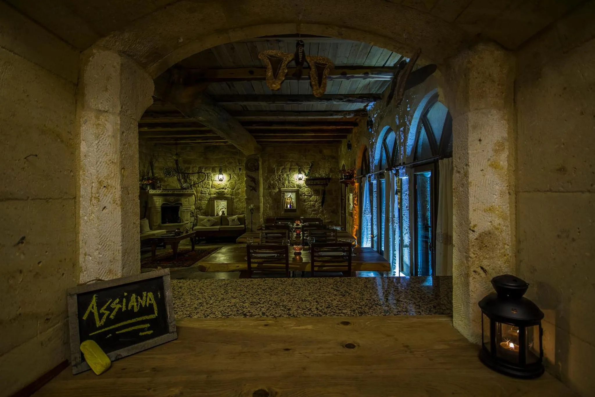 Decorative detail in Assiana Cave Hotel