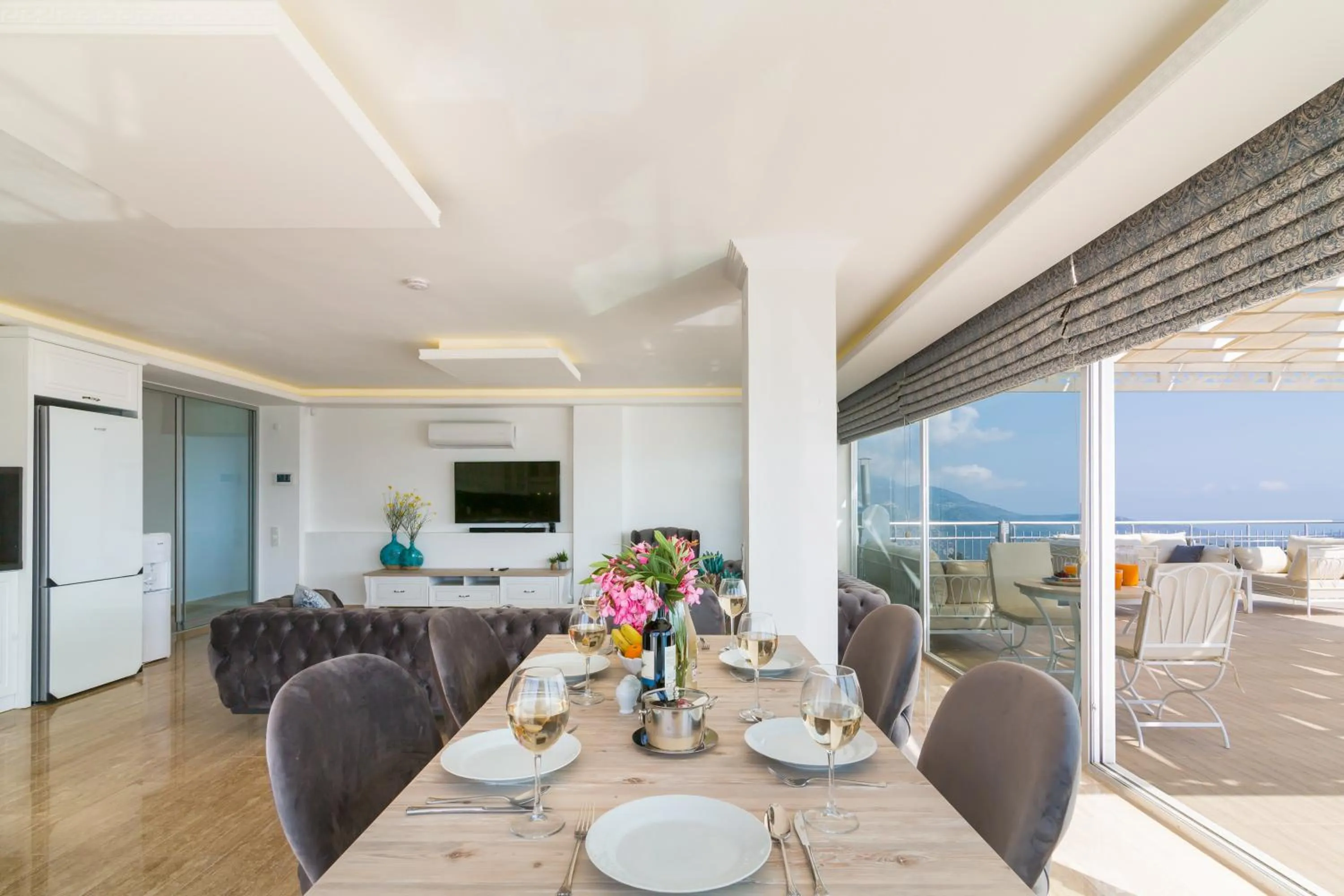 Living room in Infinity Villa Kalkan