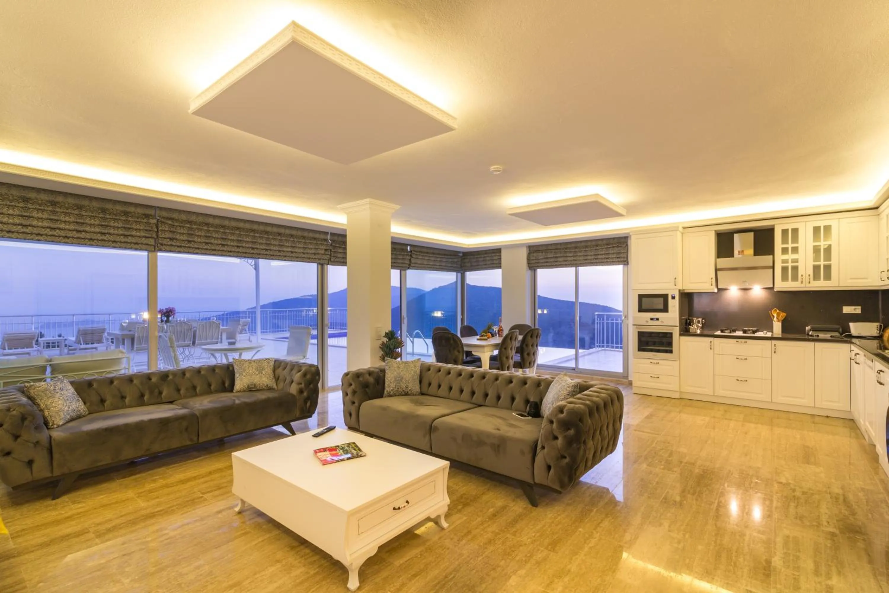 Living room in Infinity Villa Kalkan