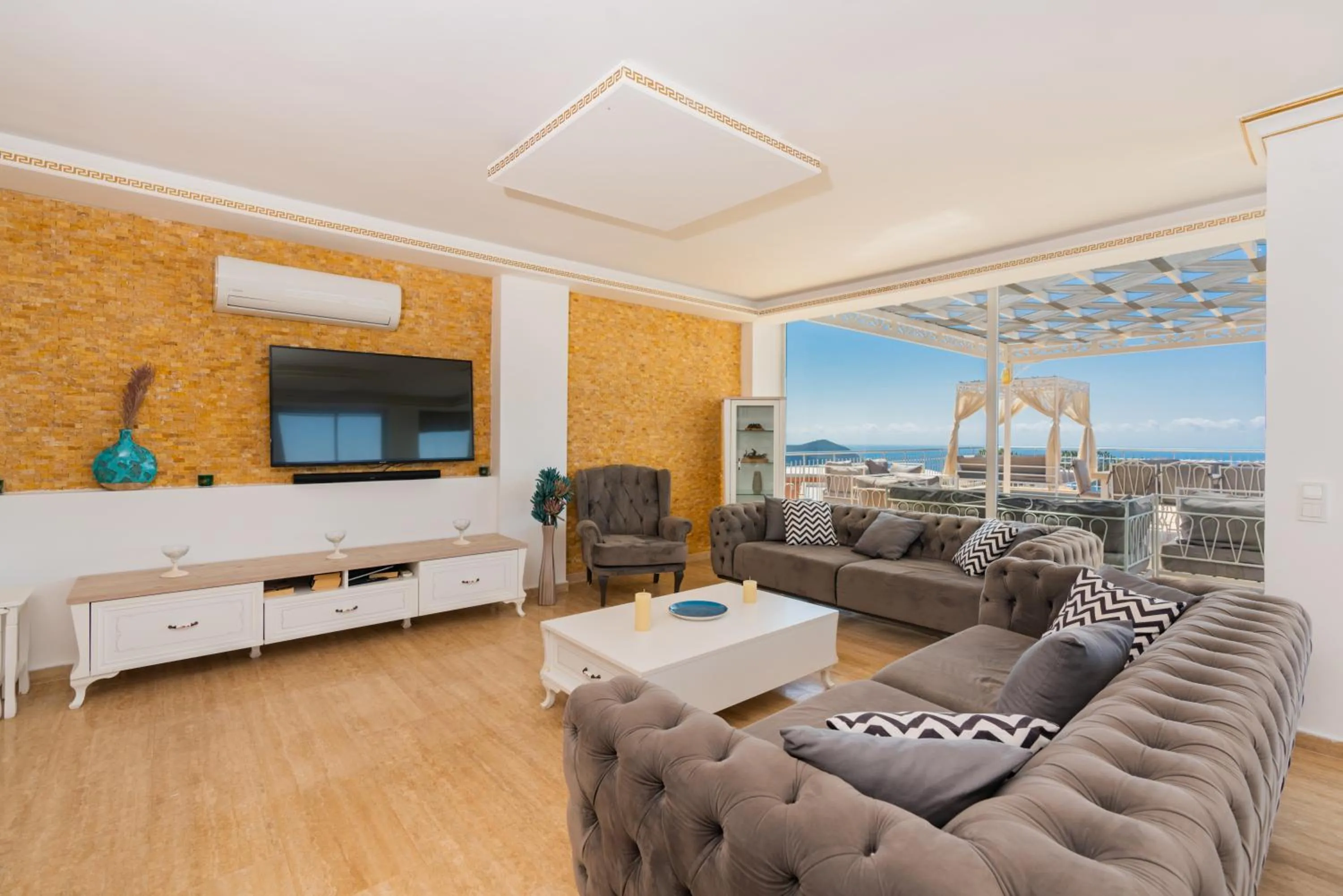 Living room in Infinity Villa Kalkan