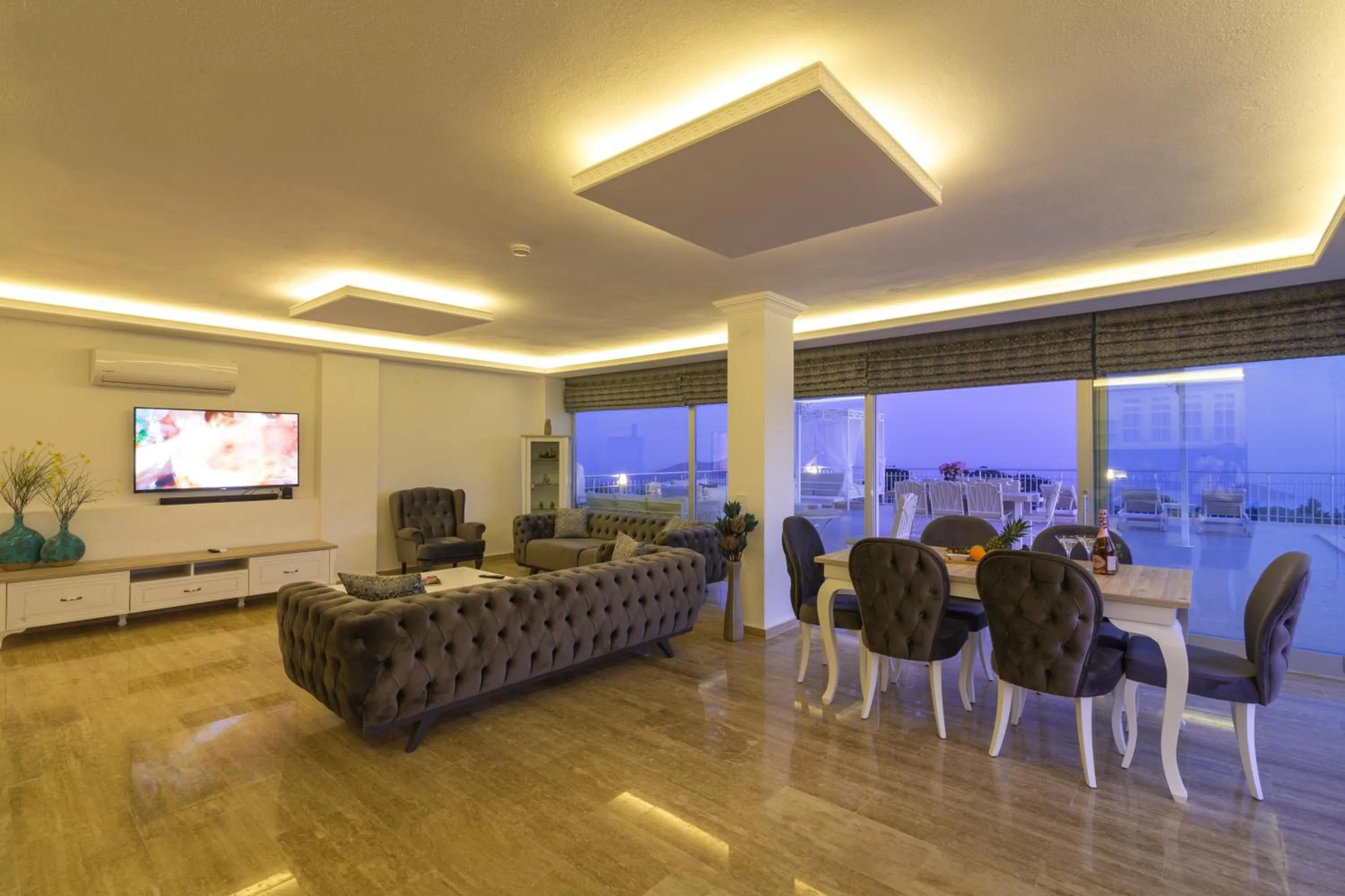 Seating area in Infinity Villa Kalkan