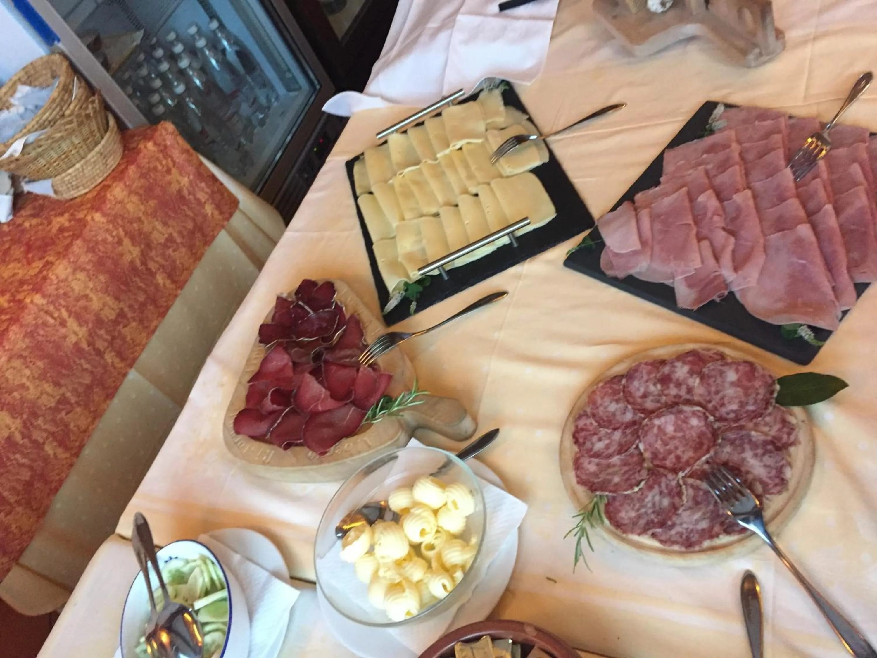 Buffet breakfast in Hotel Villa Rina