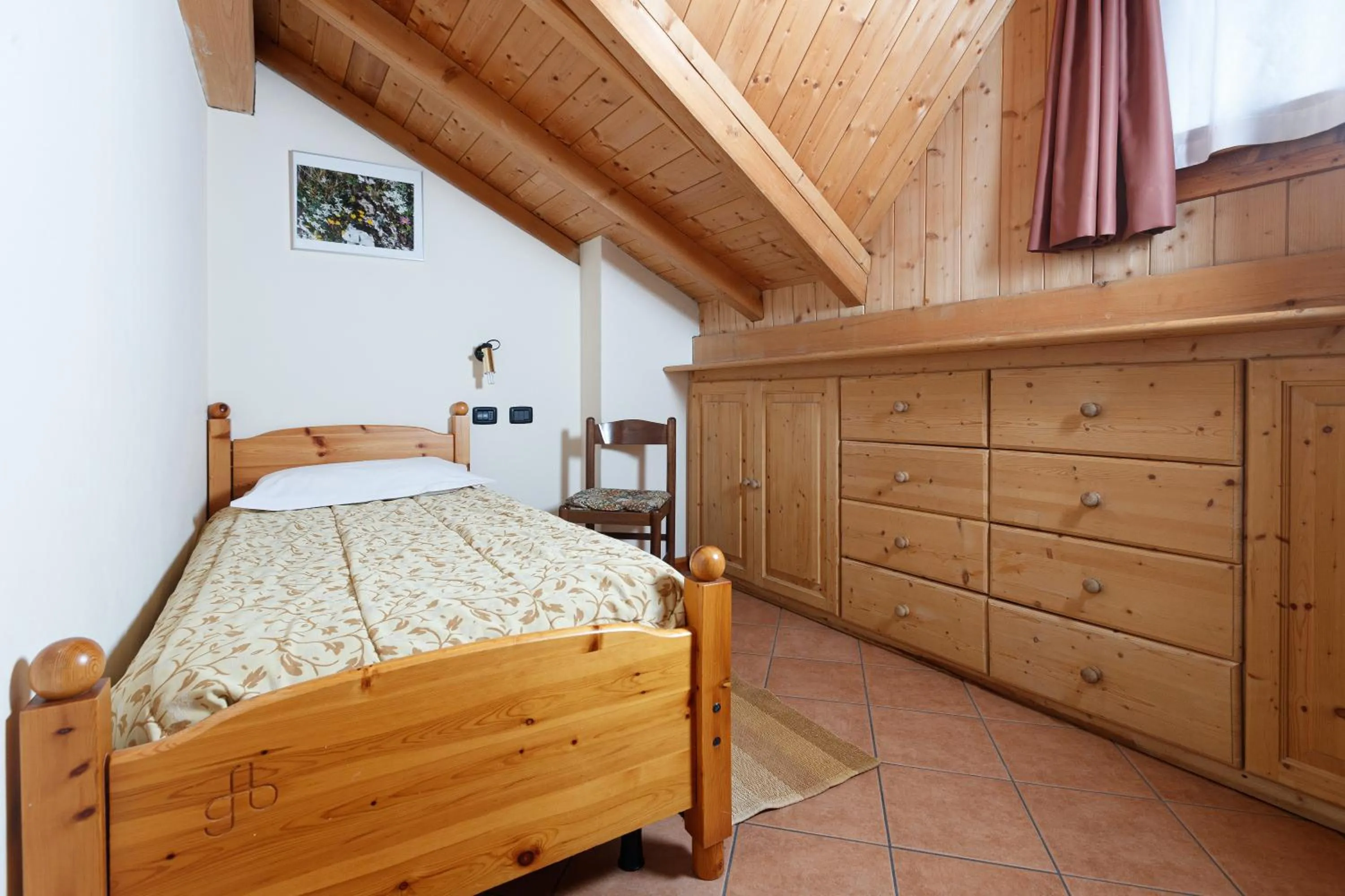 Bed in Hotel Villa Rina