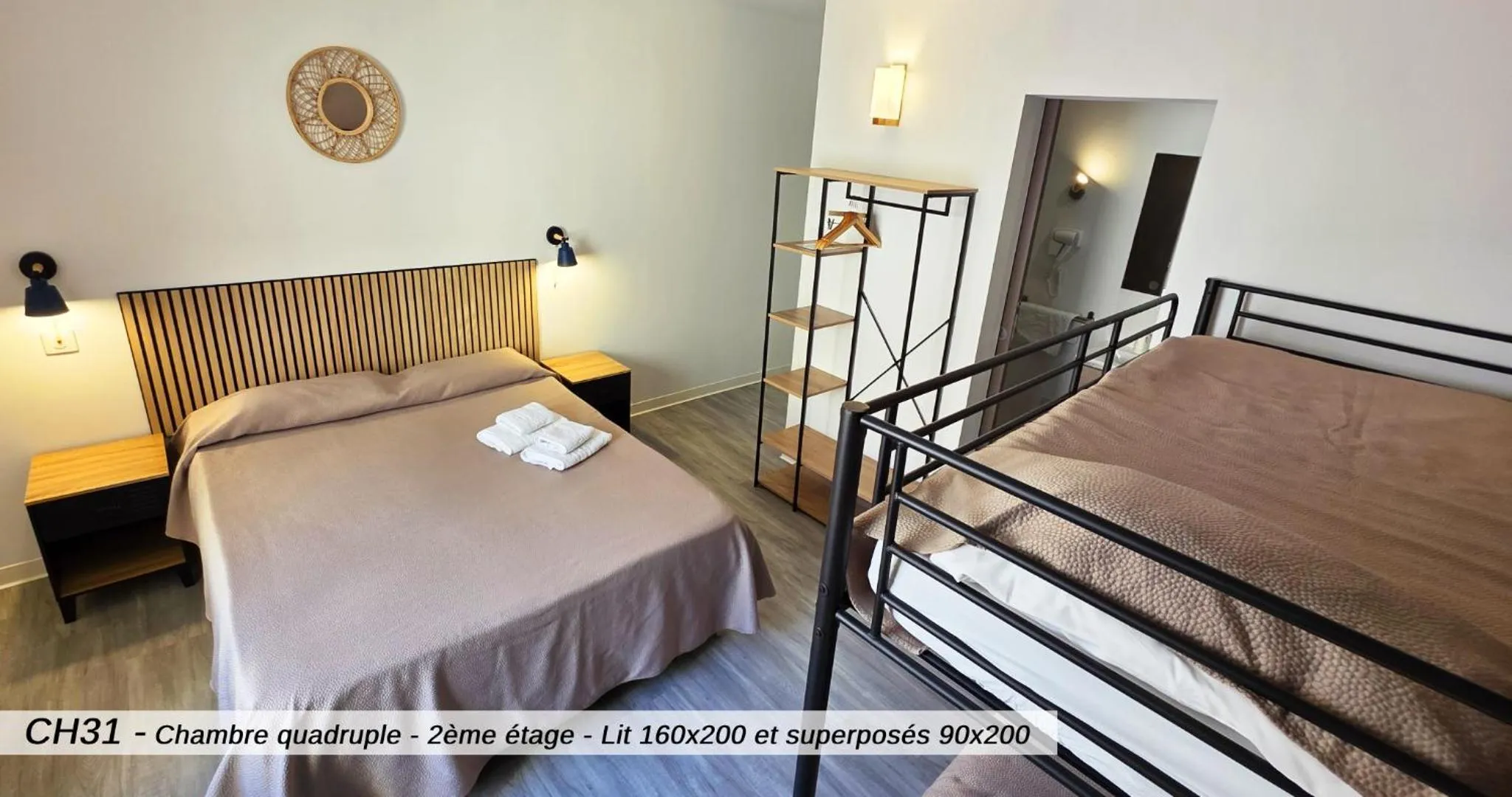 Bed in Hôtel Au Valéry