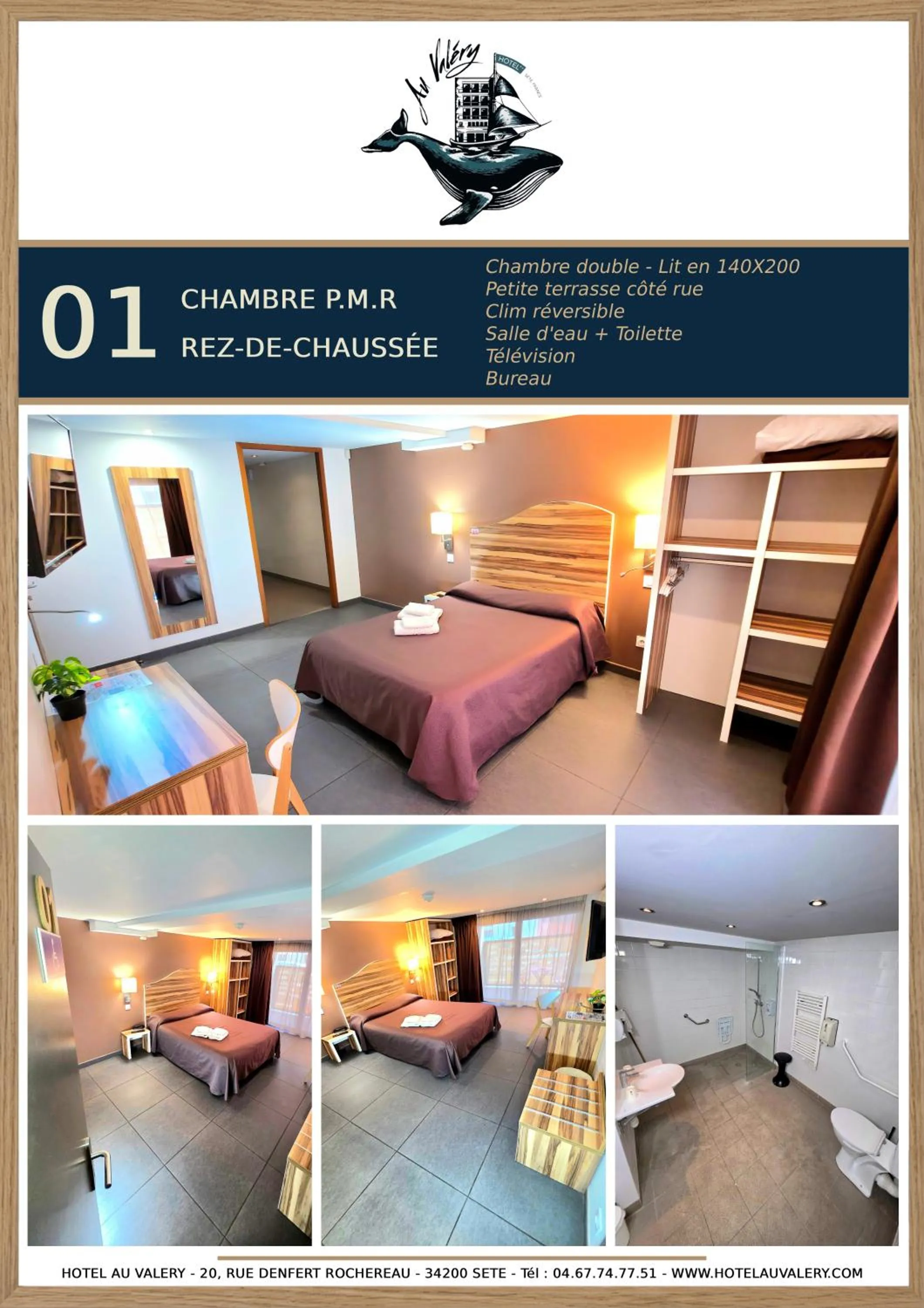 Shower, Bed in Hôtel Au Valéry