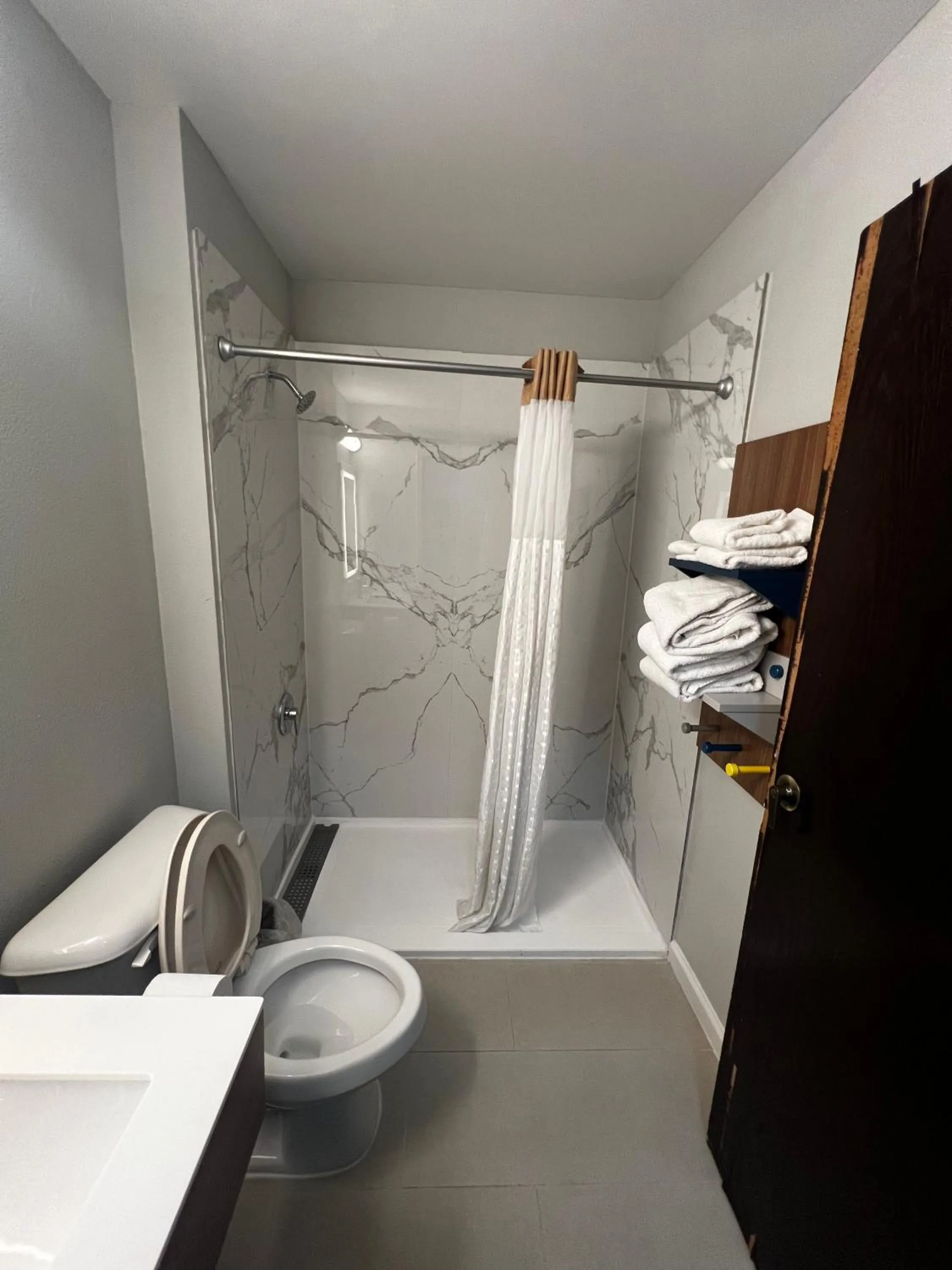 Shower in Microtel Inn by Wyndham Atlanta Airport
