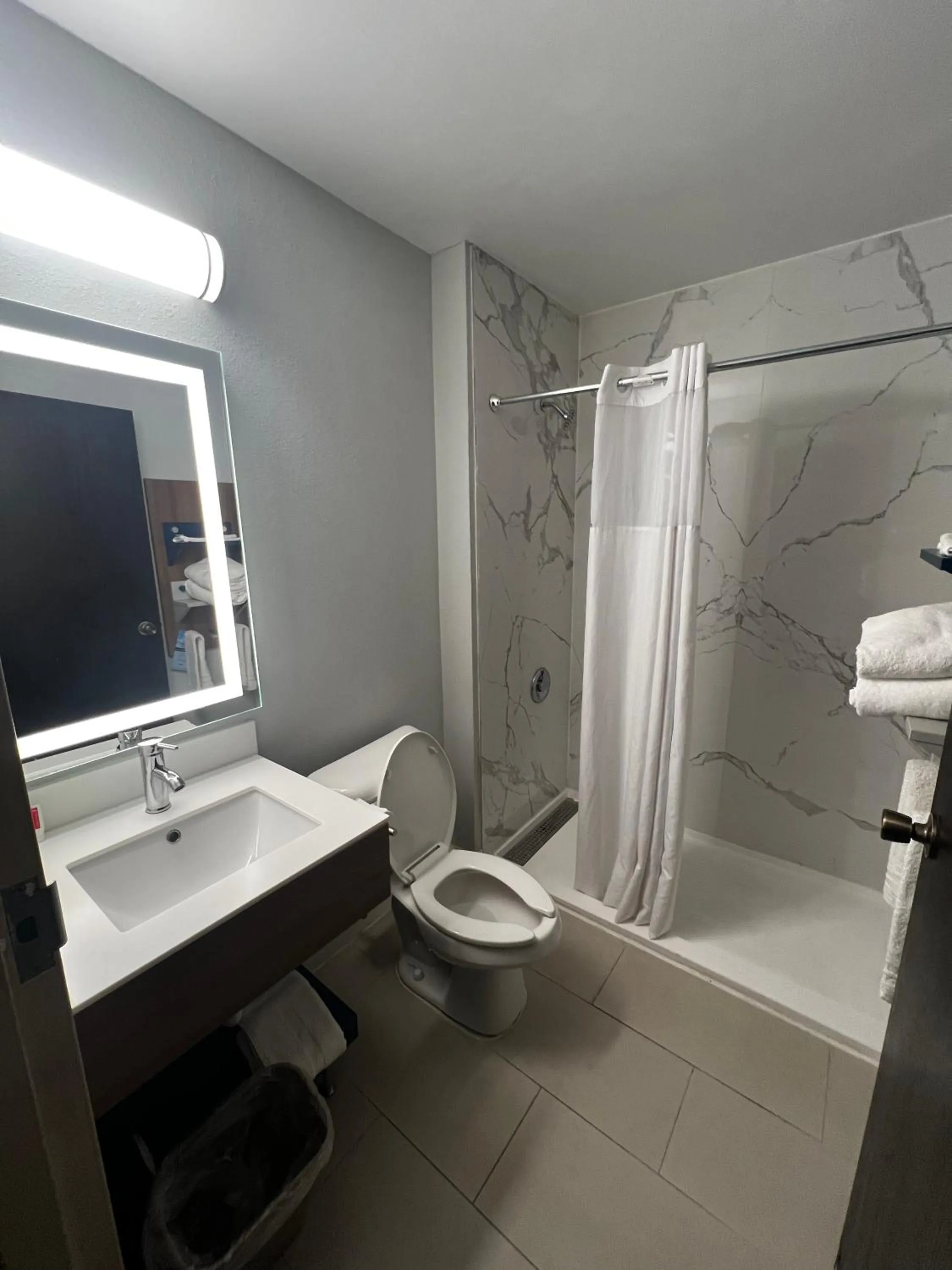 Shower in Microtel Inn by Wyndham Atlanta Airport