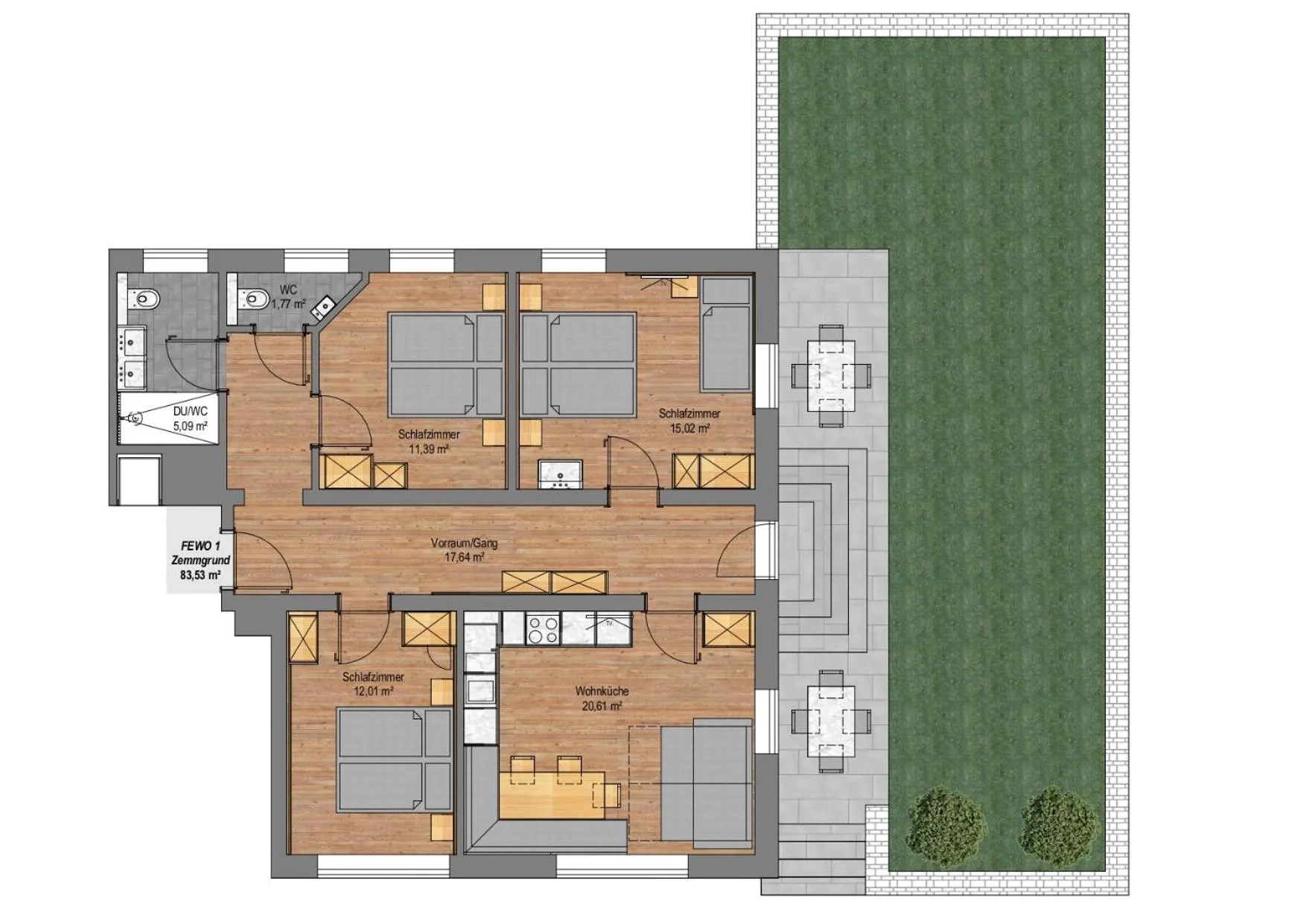 Floor plan in Apartments Rosenhof
