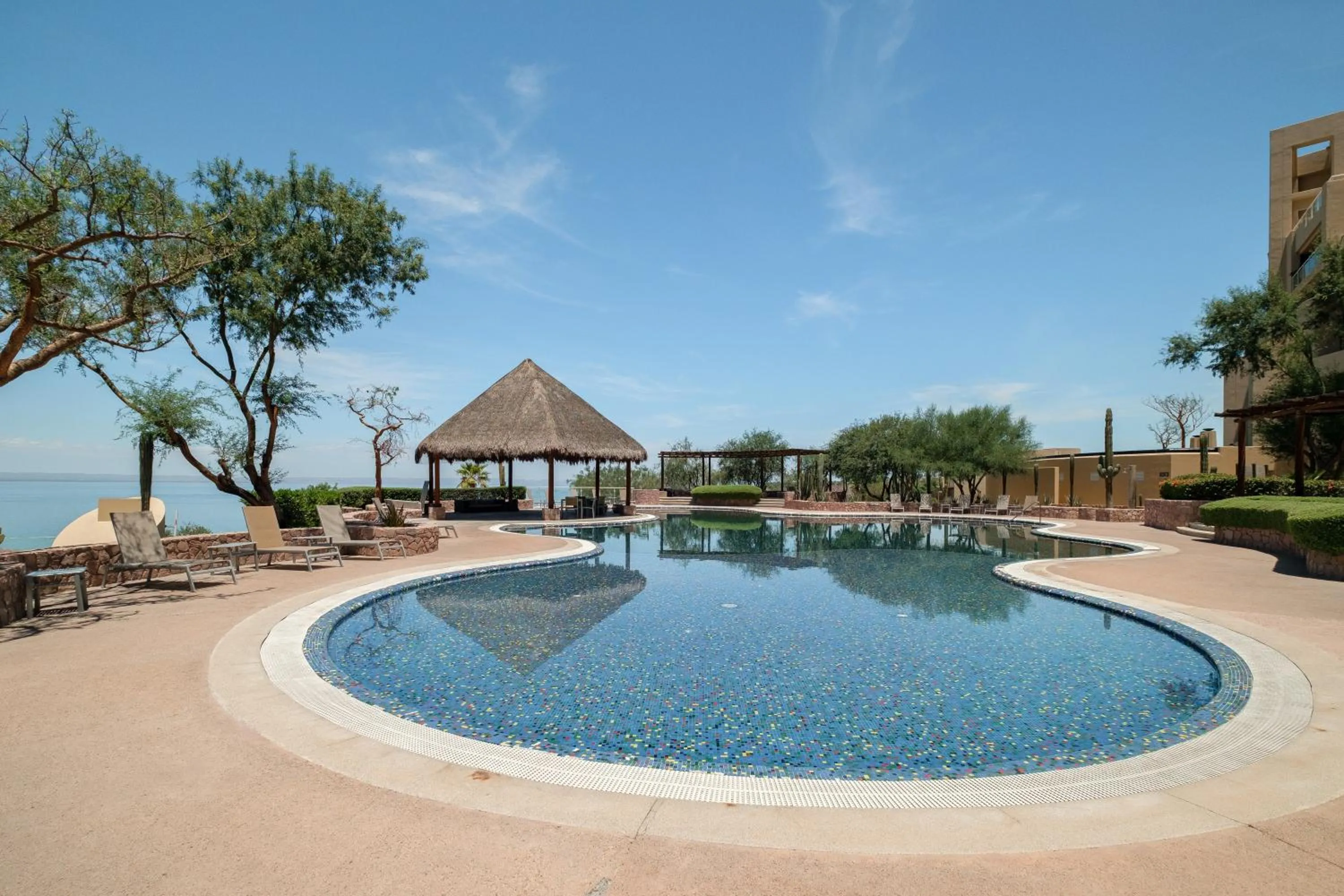 Pool view in Puerta Cortés Residences by Lumina