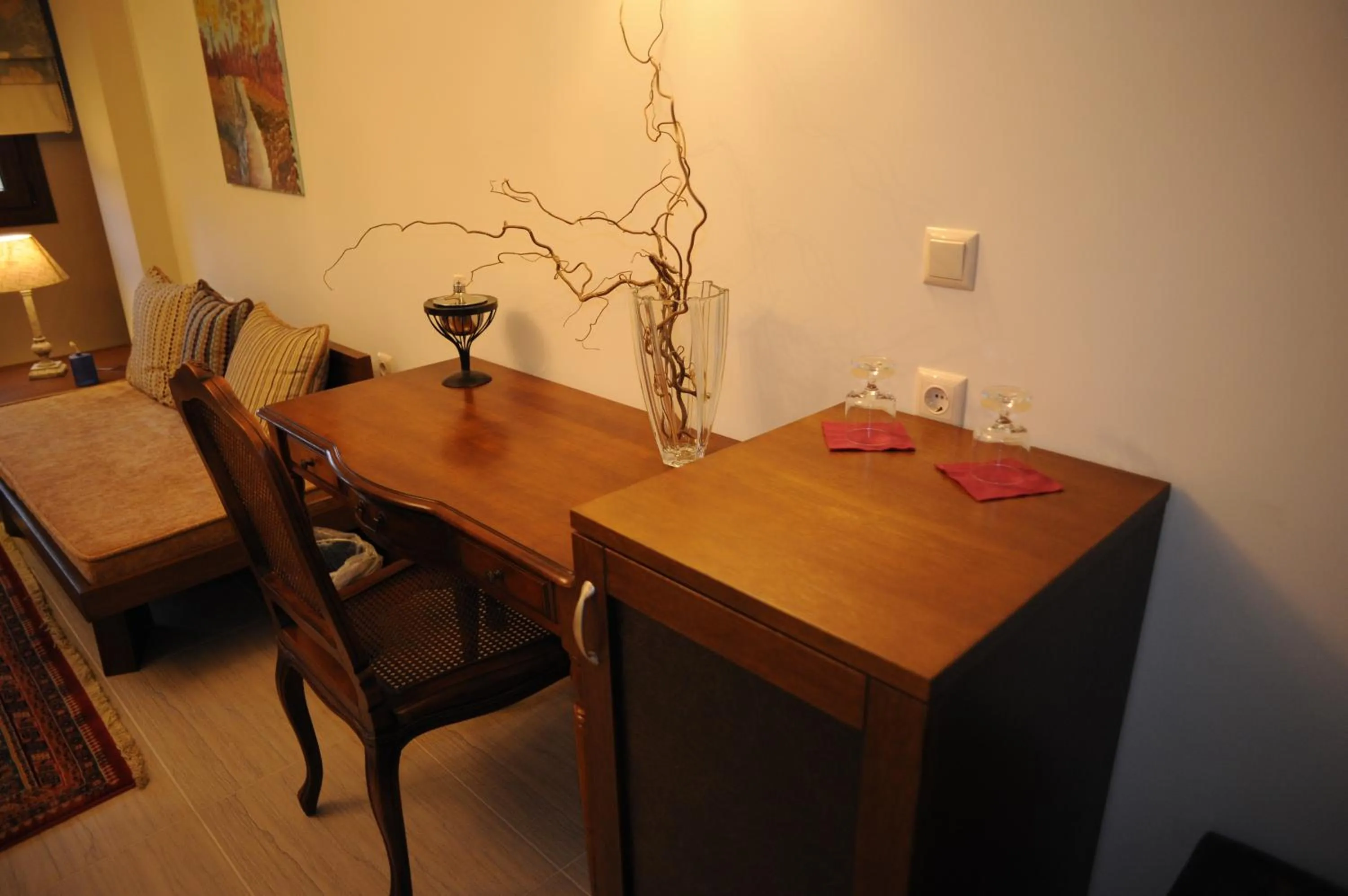 Seating area in Agapi Luxury Hotel