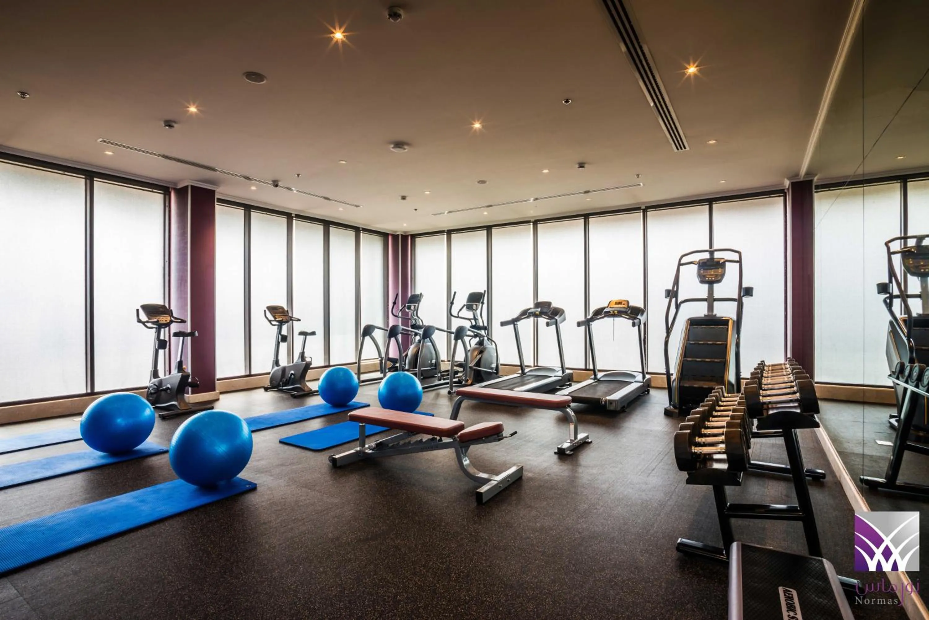 Fitness centre/facilities in Normas Hotel