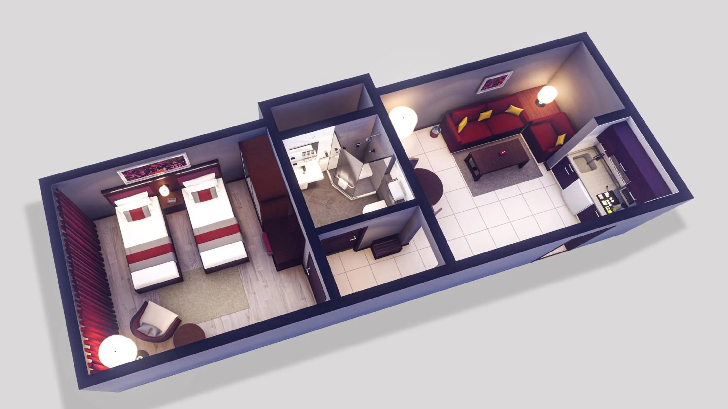 Floor plan, Bed in Normas Hotel