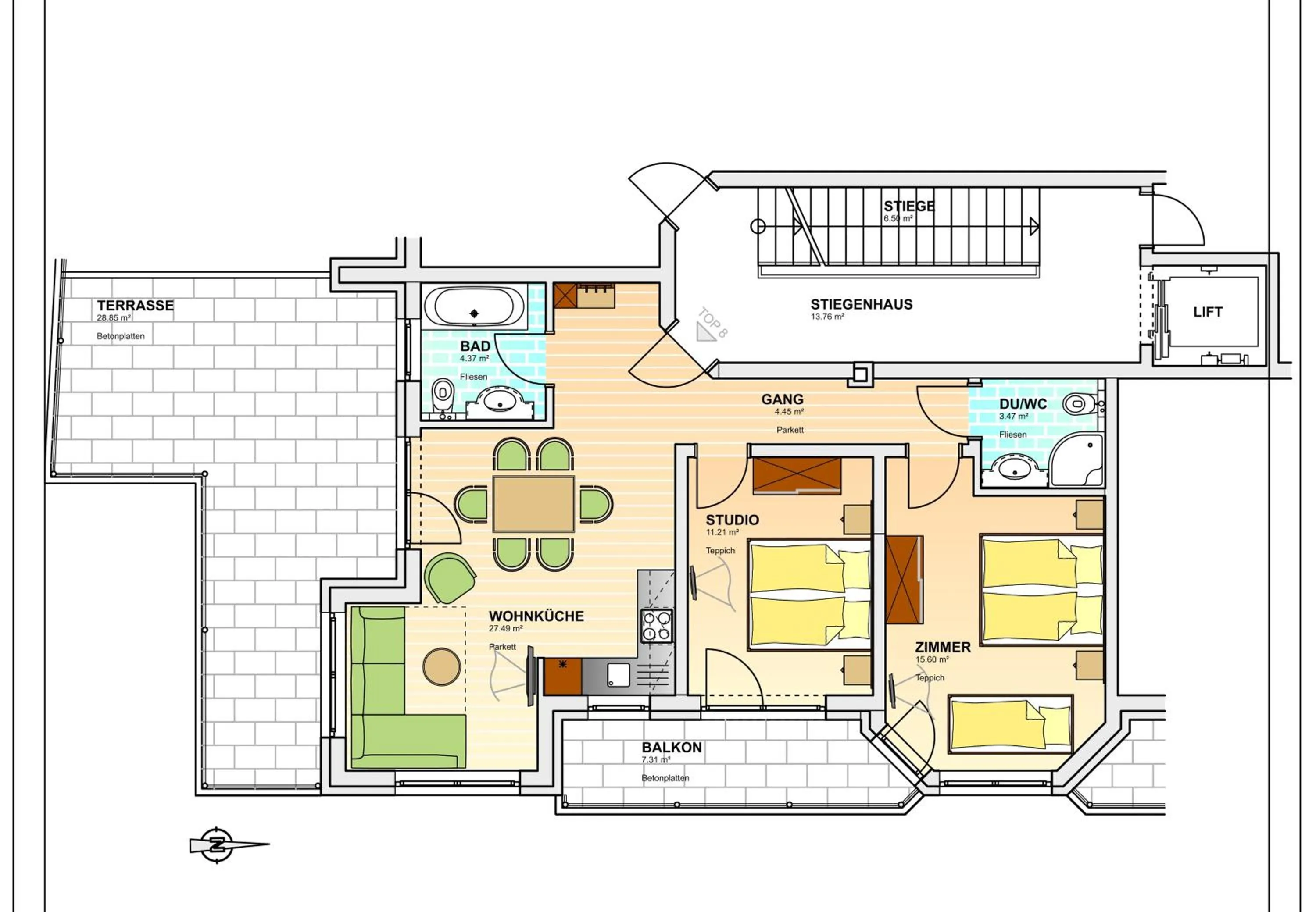 Floor plan in A Casa Residenz