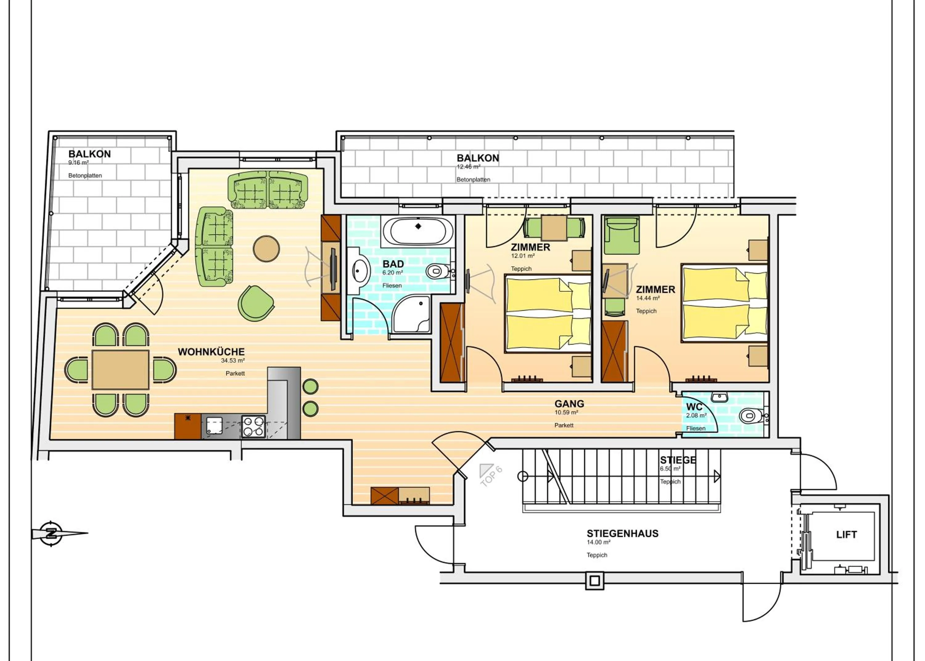 Floor plan in A Casa Residenz