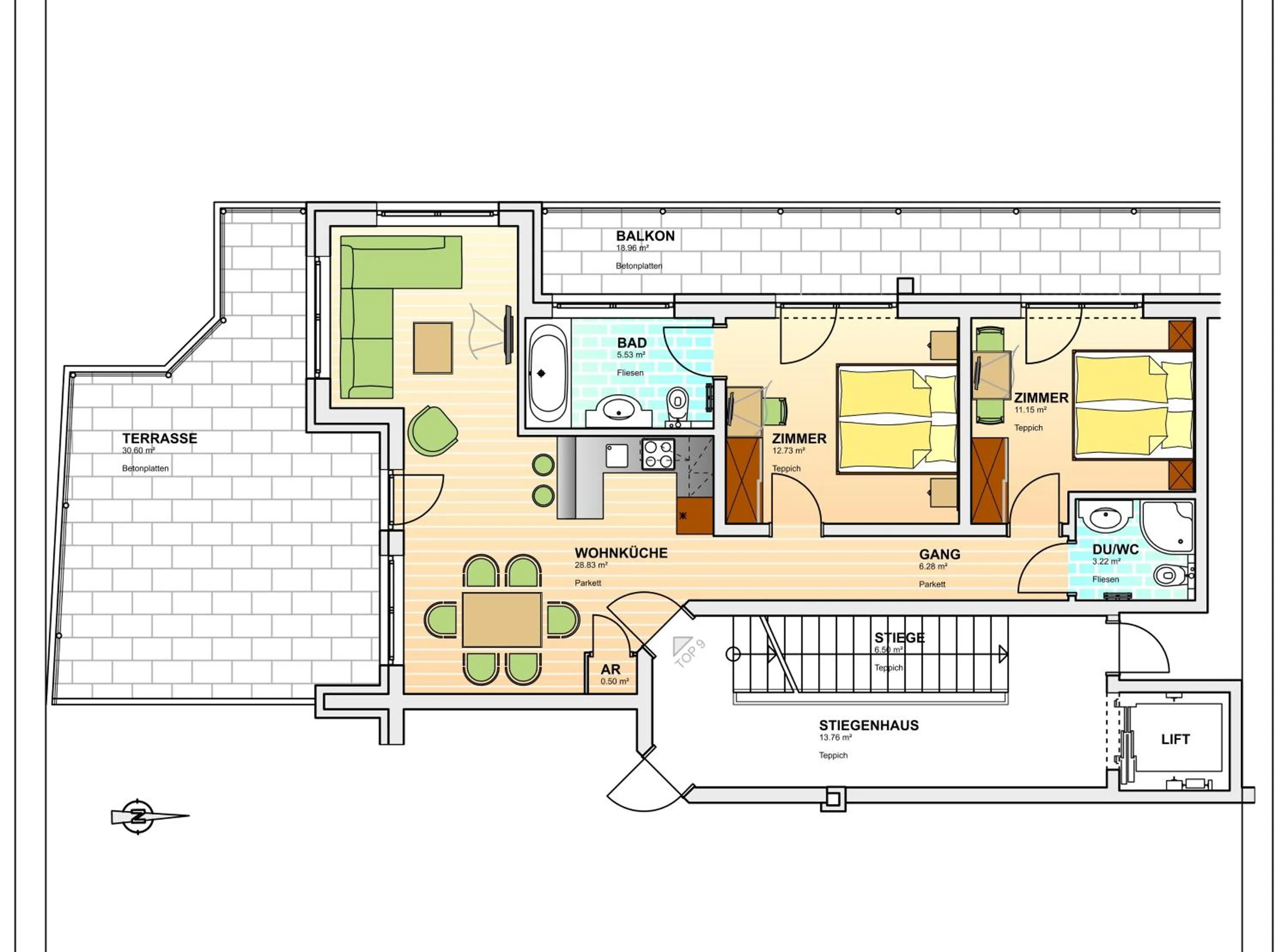 Floor plan in A Casa Residenz