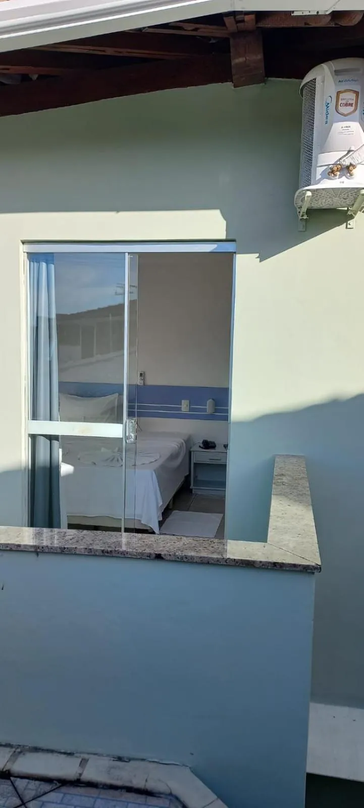 Balcony/Terrace, Bed in Hotel Ponta de Areia