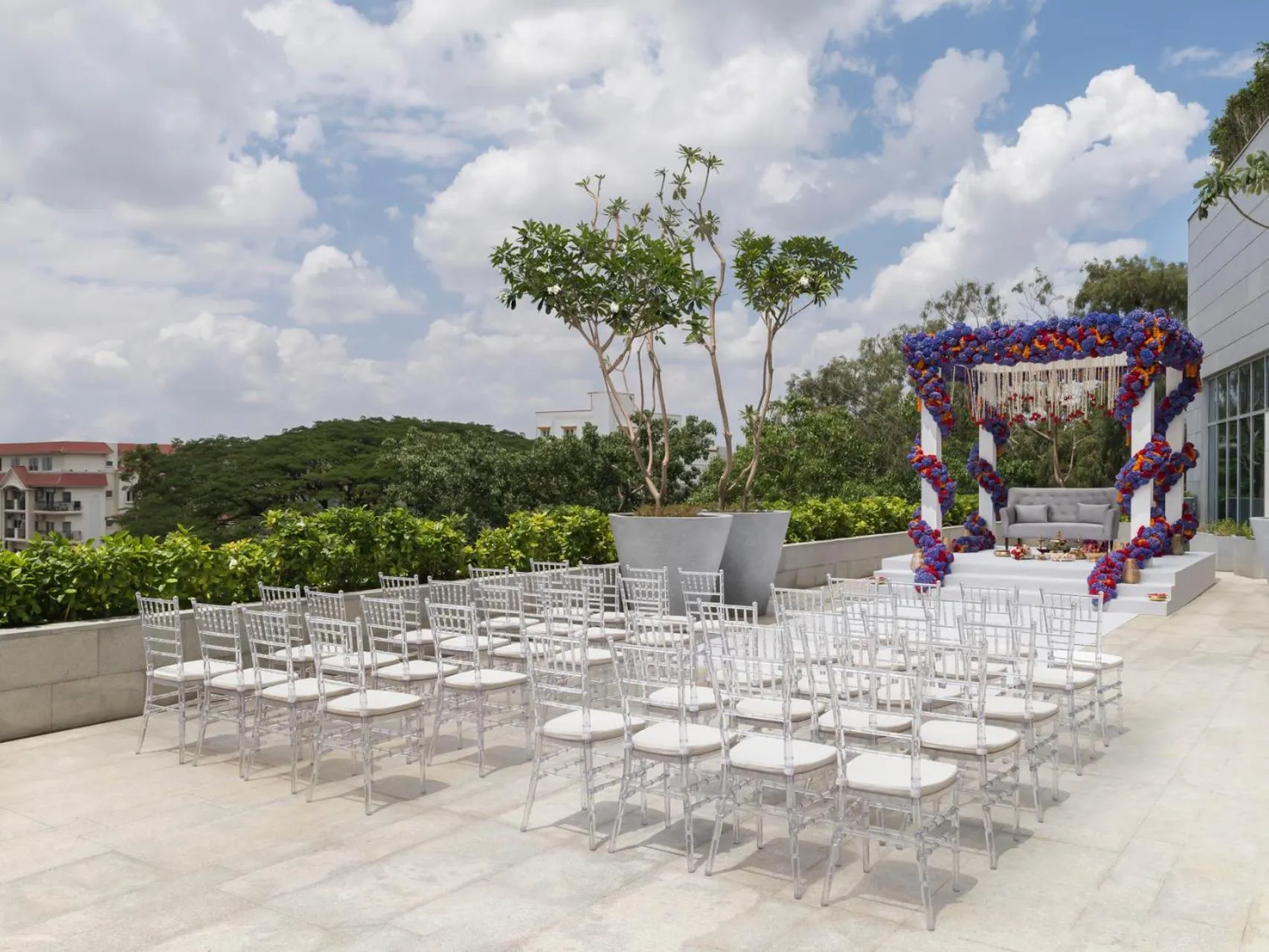 Patio in Four Seasons Hotel Bengaluru at Embassy ONE