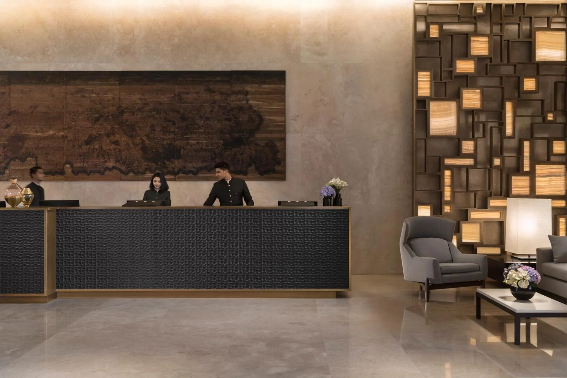 Lobby or reception in Four Seasons Hotel Bengaluru at Embassy ONE