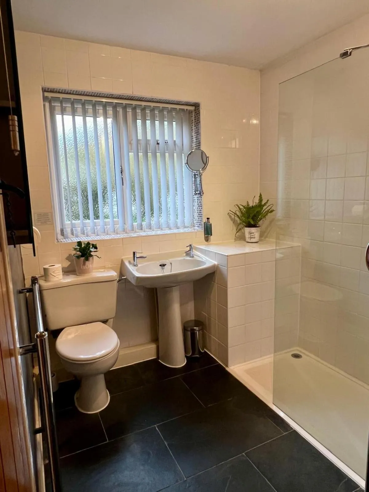 Shower in Dolgun Uchaf Historic B&B and Cottages in Snowdonia