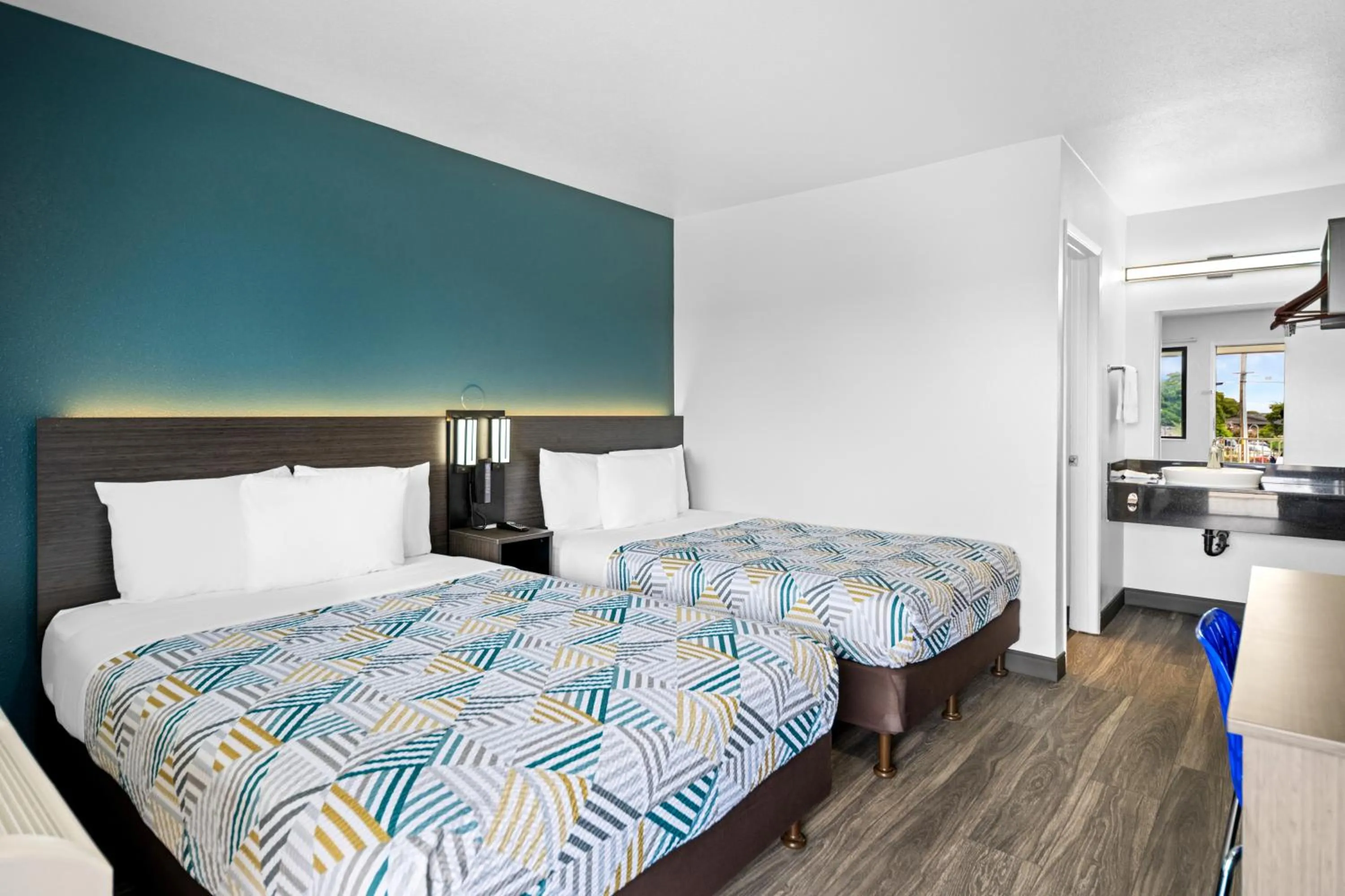 Bed in Motel 6-Monterey, CA