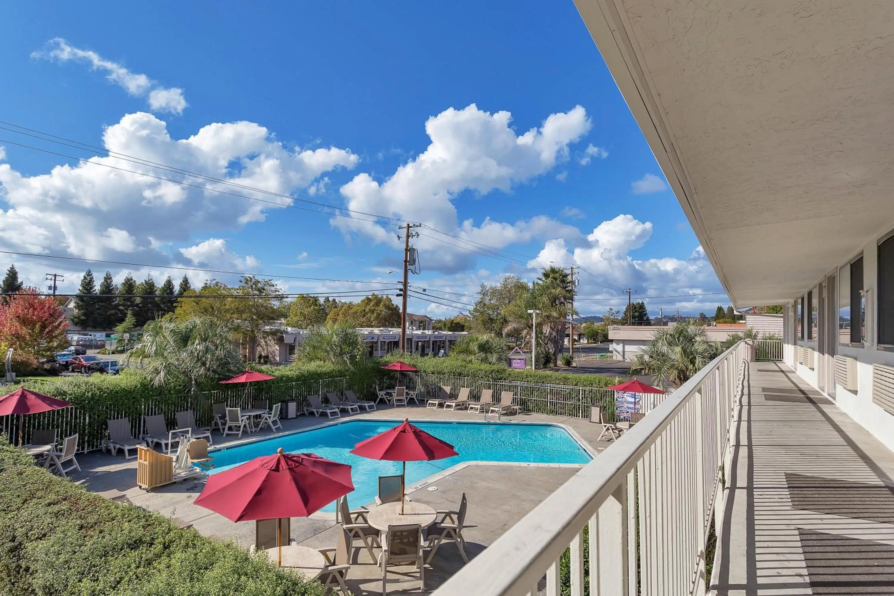 Pool view in Motel 6 Santa Rosa - South