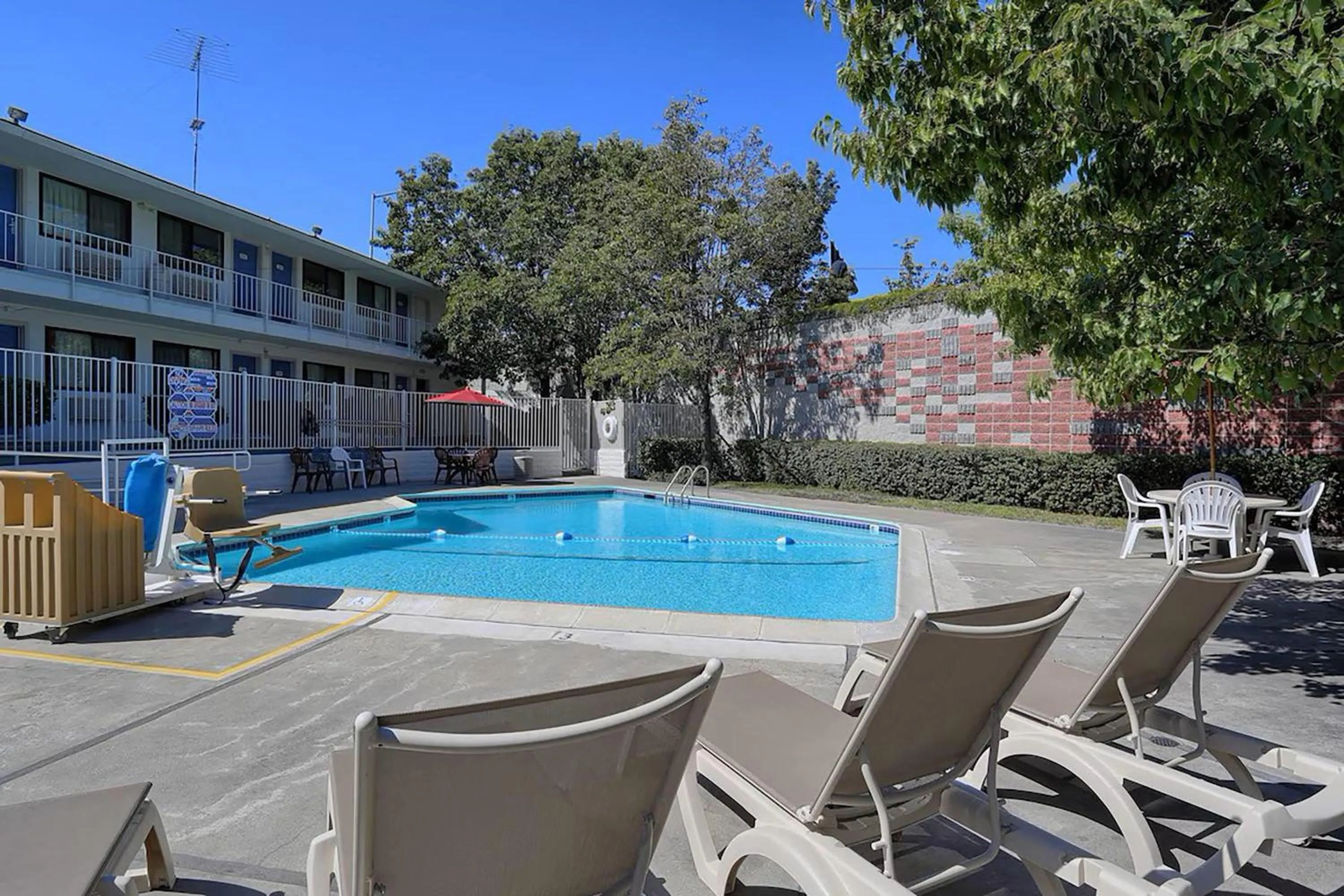 Pool view in Super 8 by Wyndham Walnut Creek