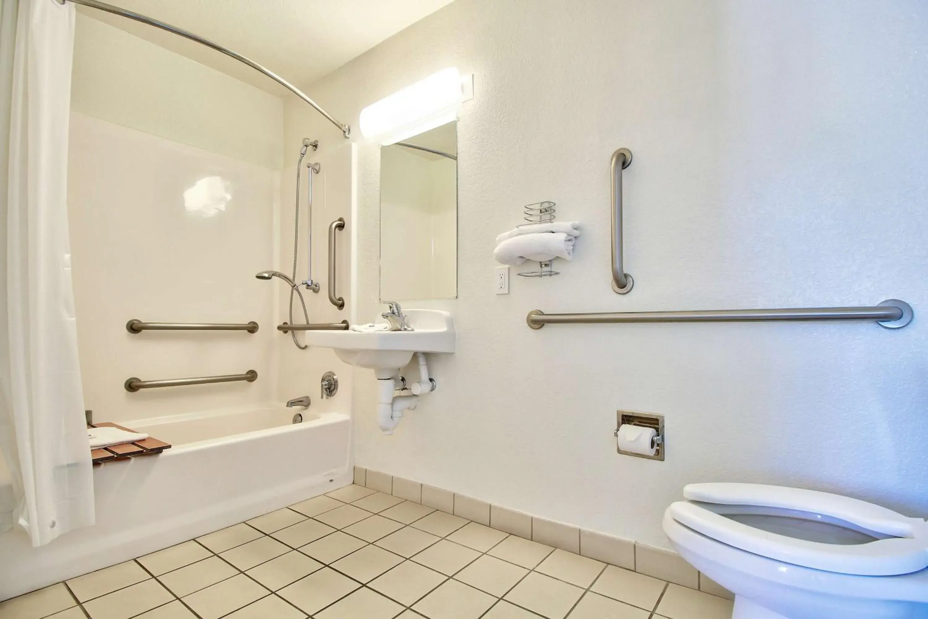 Queen Room - single occupancy - Disability Access - Roll in Shower in Motel 6-Nogales, AZ - Mariposa Road Queen Room - single occupancy - Disability Access - Roll in Shower in Motel 6-Nogales, AZ - Mariposa Road