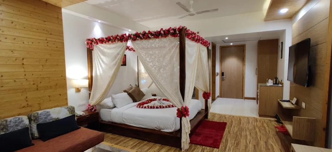Bed in The Orchard Greens Resort - A Centrally Heated Property