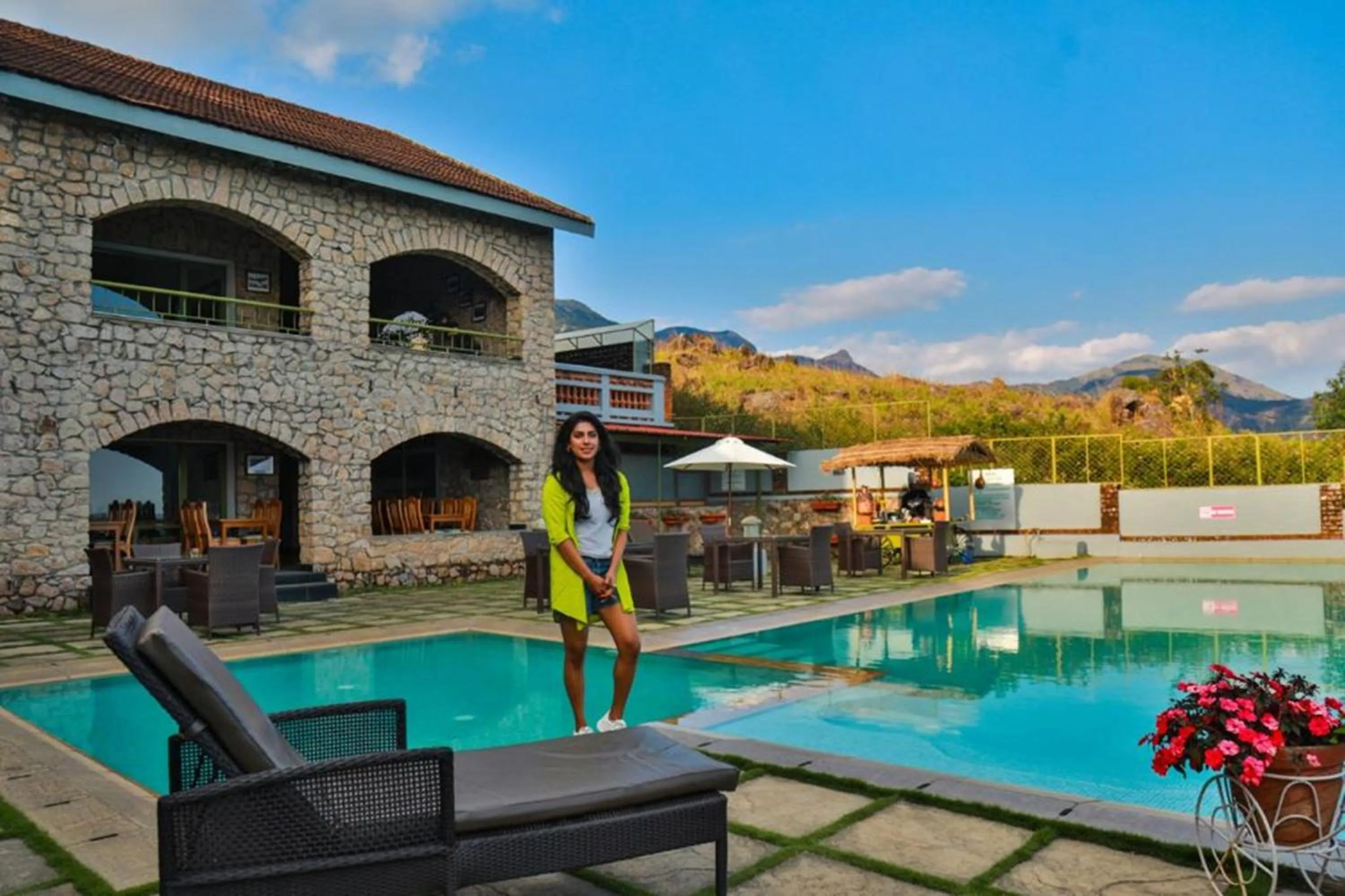 Swimming pool in Mountain Club Resort Munnar