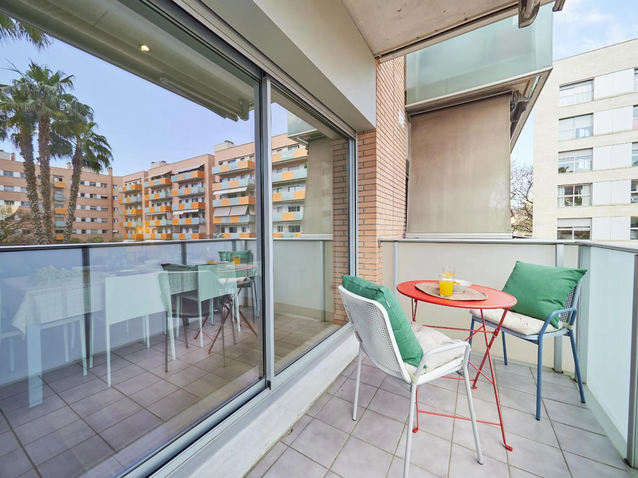 Patio in BarcelonaForRent Vila Olimpica Pool Suites