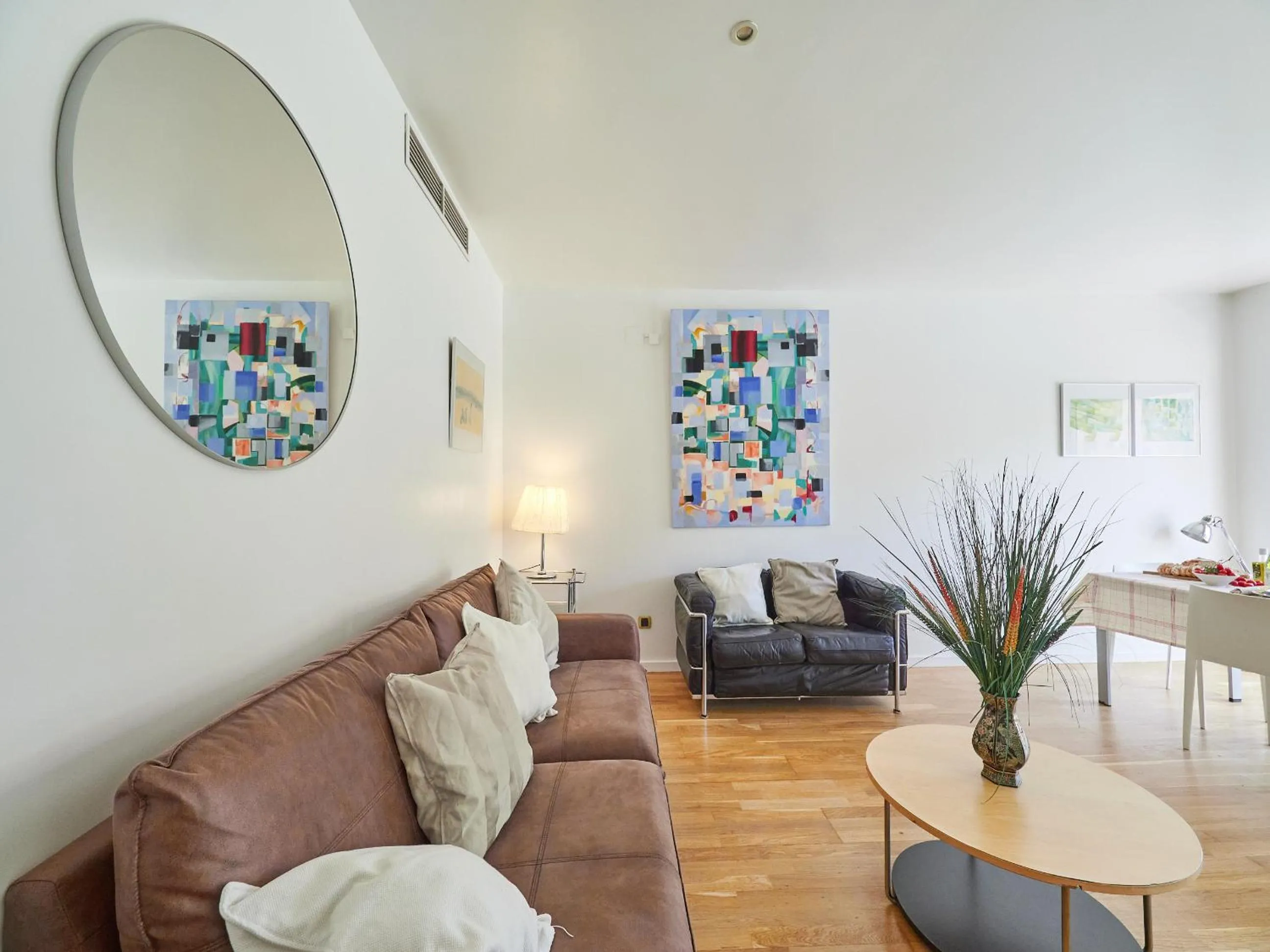 Living room in BarcelonaForRent Vila Olimpica Pool Suites