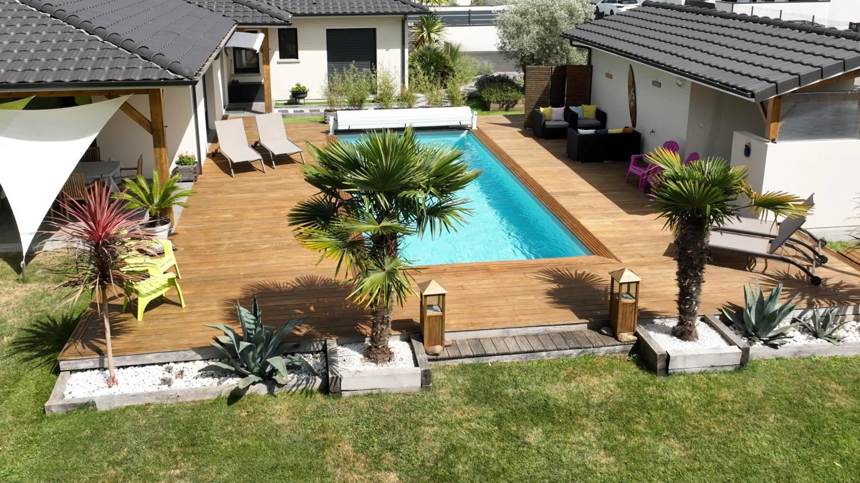 Swimming pool in Chambre d'hôtes les Iris à Mios sur le Bassin d'Arcachon