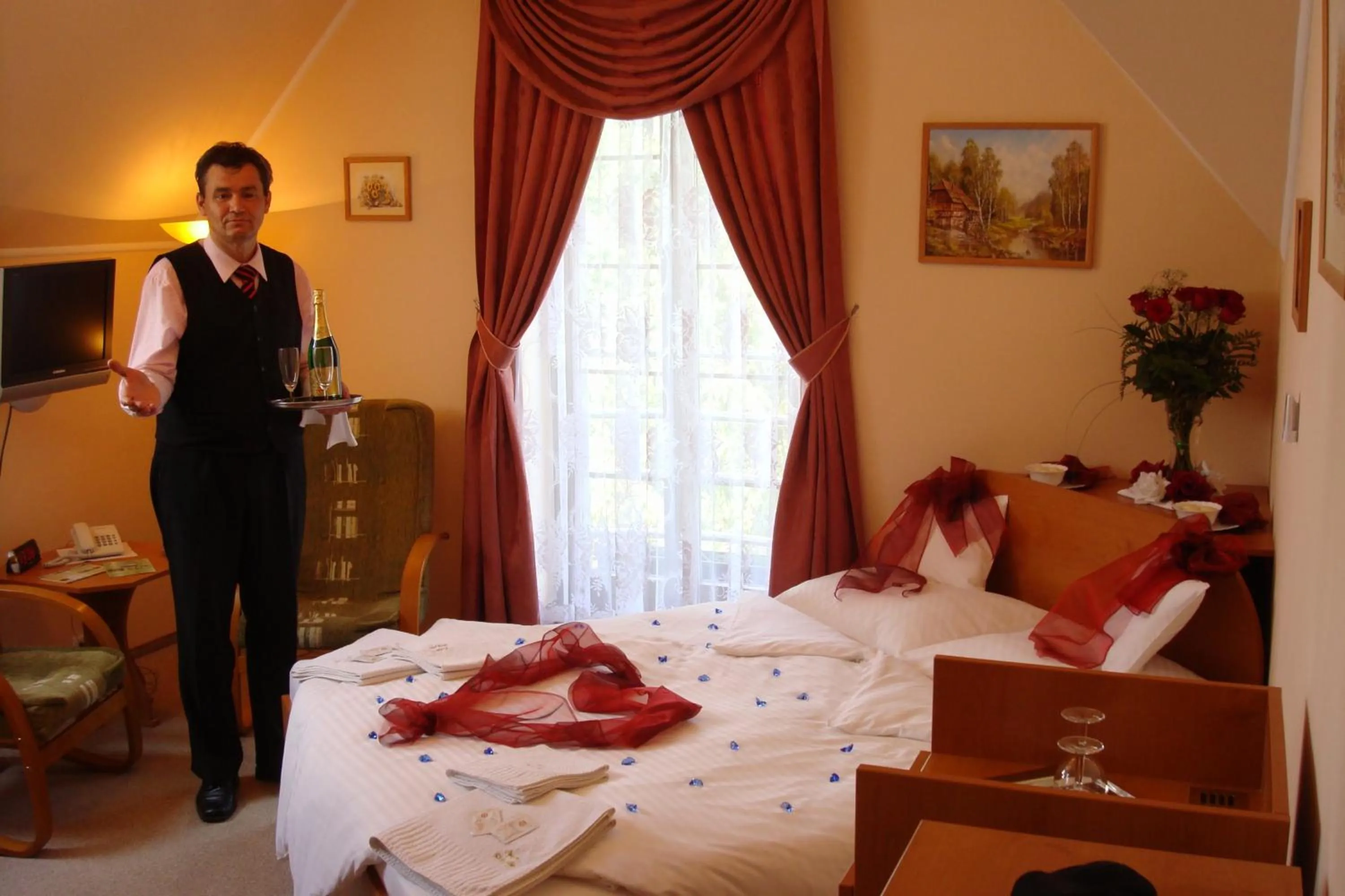 Bedroom, Bed in Penzión Zlatý Jeleň