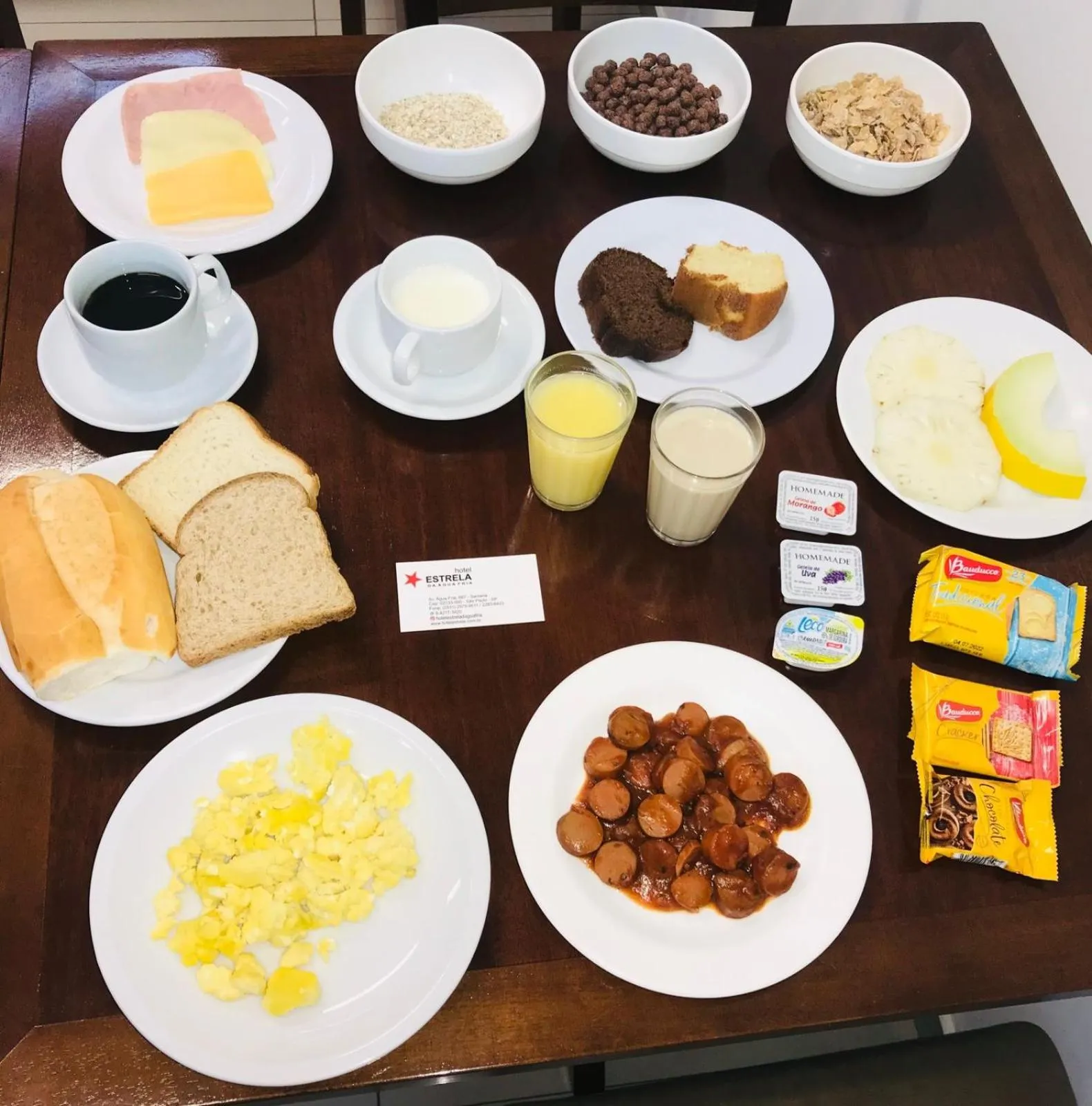 Continental breakfast in Hotel Estrela da Agua Fria