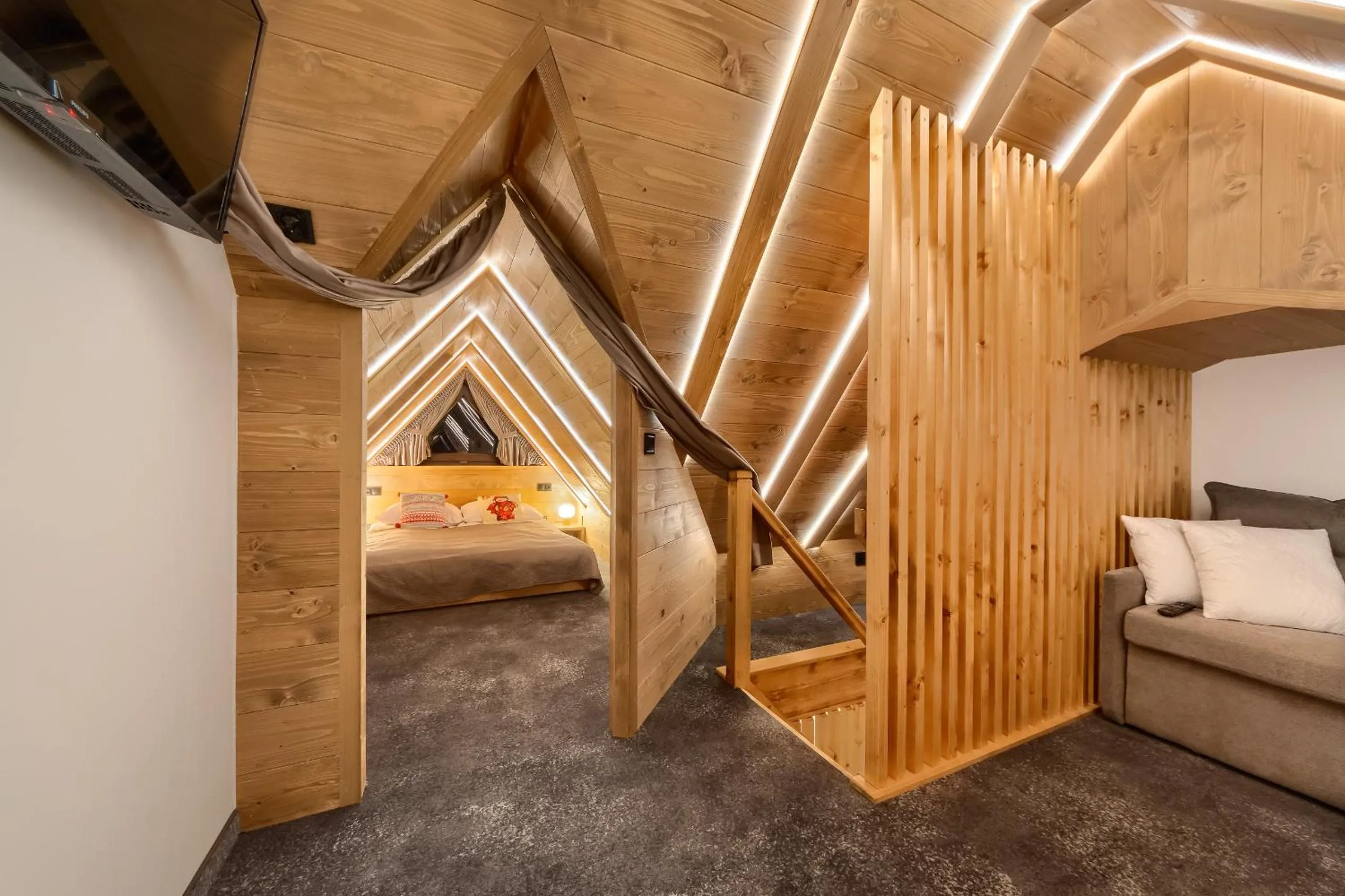 Bed in Apartamenty Willa Kamila Zakopane z Jacuzzi