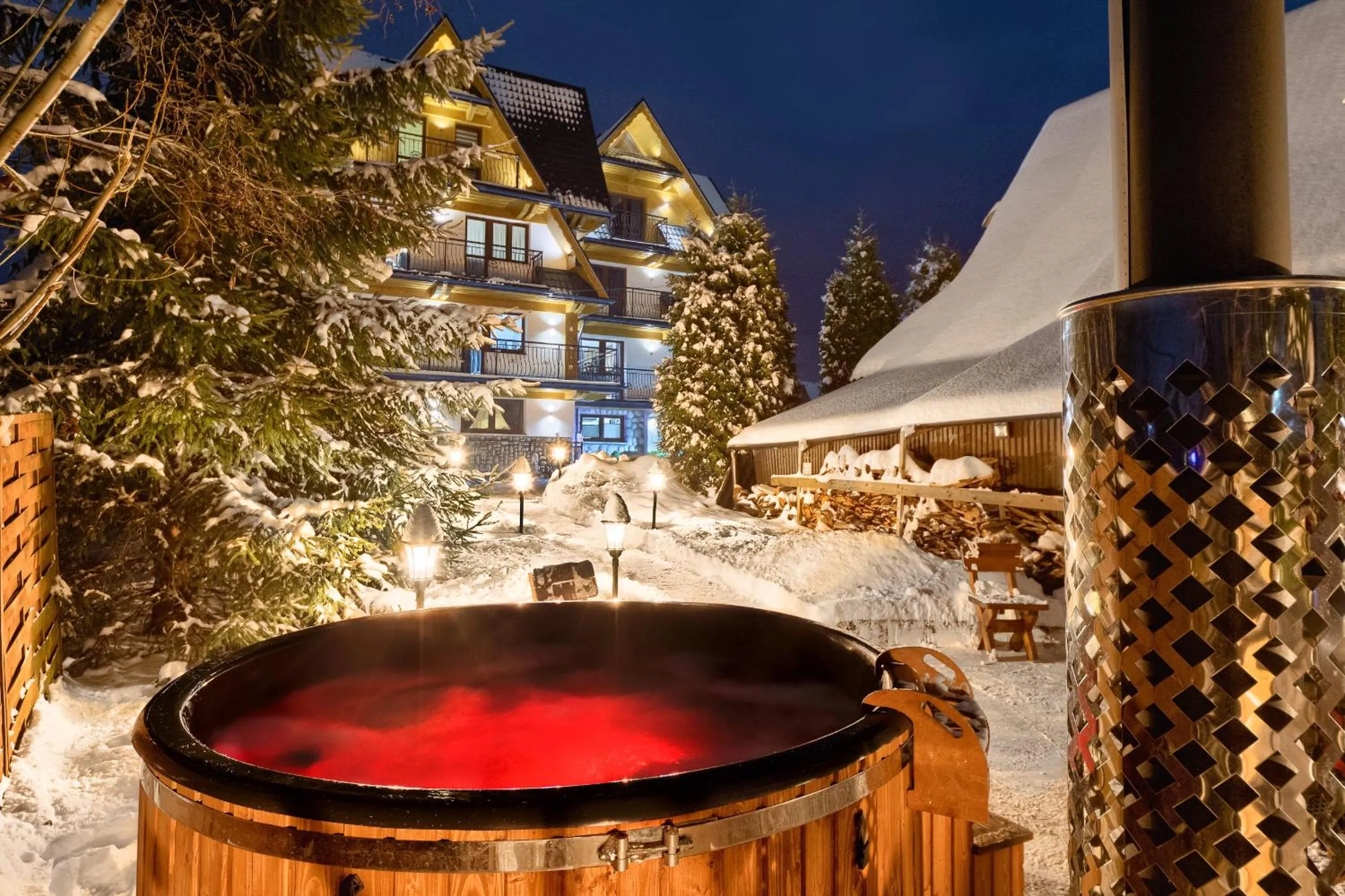 Night in Apartamenty Willa Kamila Zakopane z Jacuzzi