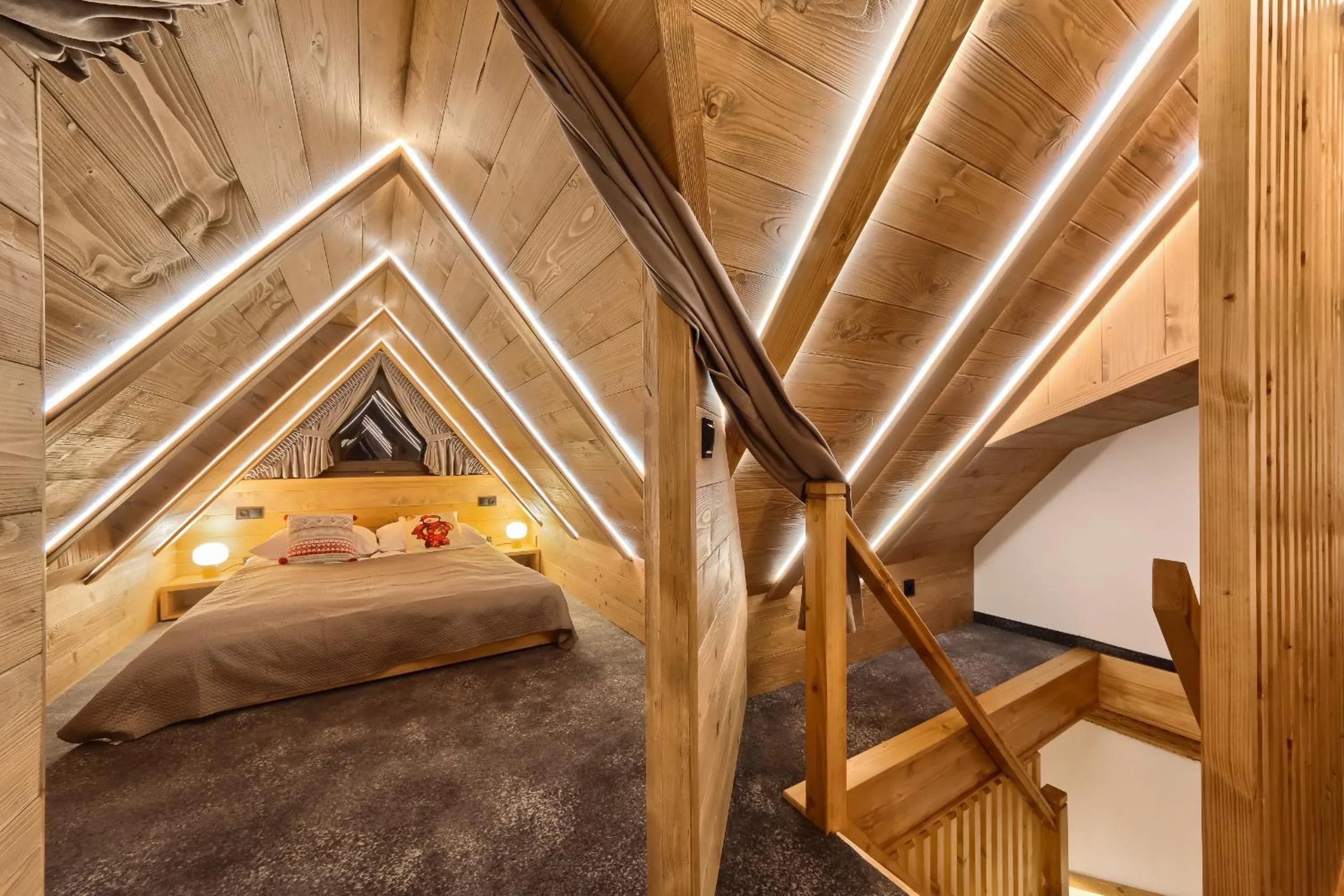 Bed in Apartamenty Willa Kamila Zakopane z Jacuzzi