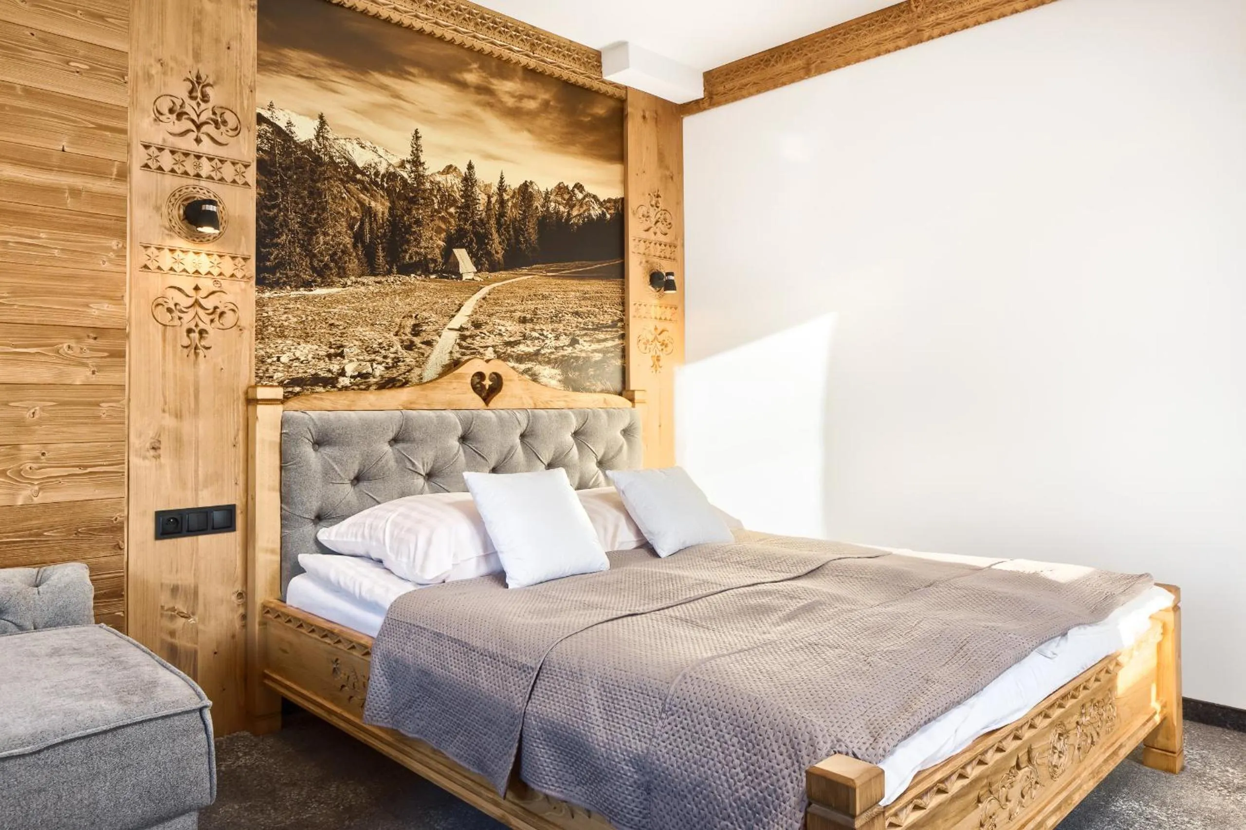 Bed in Apartamenty Willa Kamila Zakopane z Jacuzzi