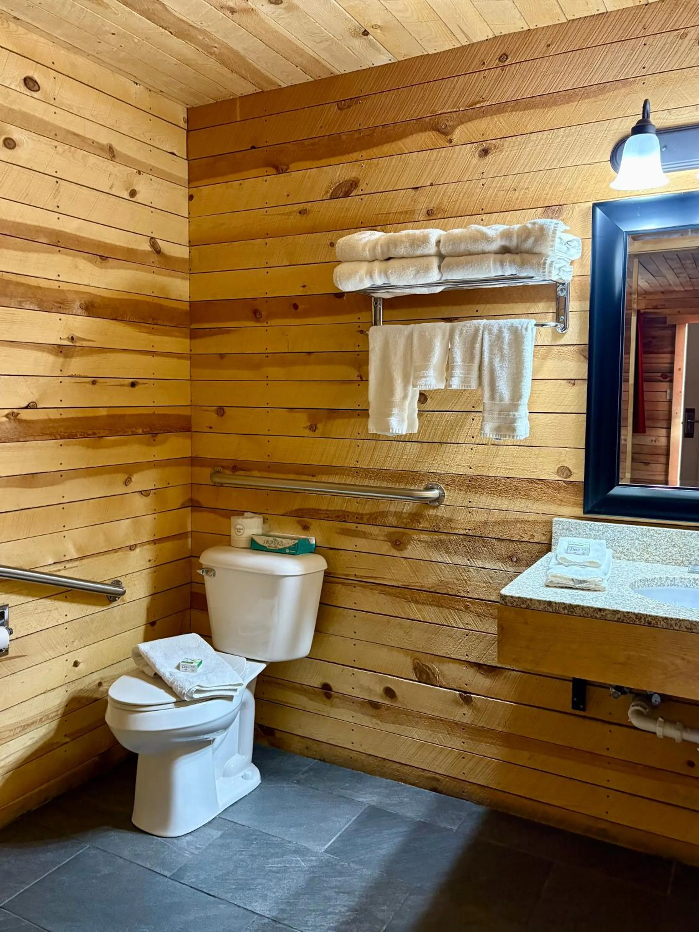 Toilet in Americas Best Value Inn Wall